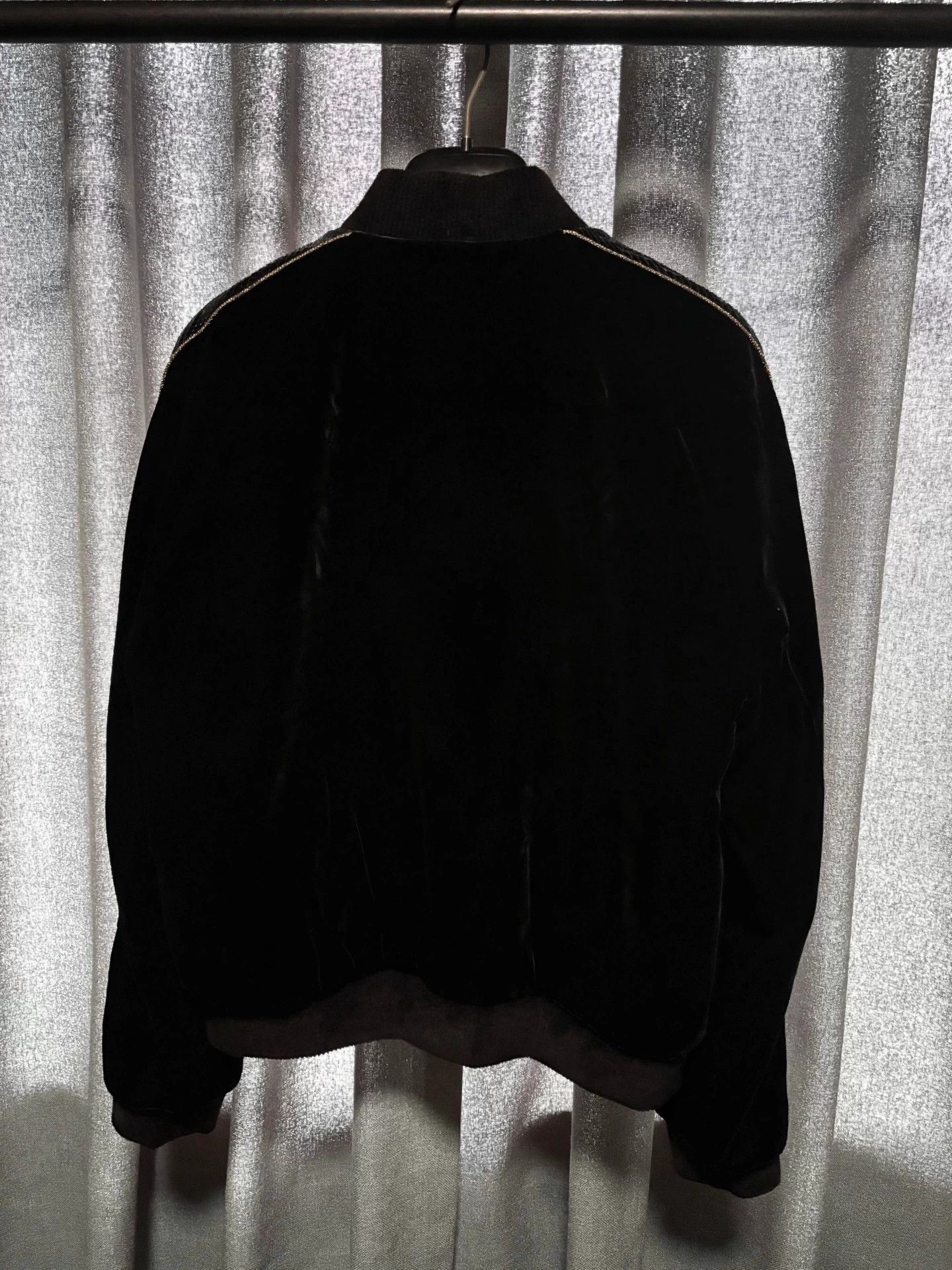 Saint Laurent Paris Saint Laurent 18FW Black Velvet Python Leather Jacket 48 EU Size US M / EU 48-50 / 2 - 2 Thumbnail