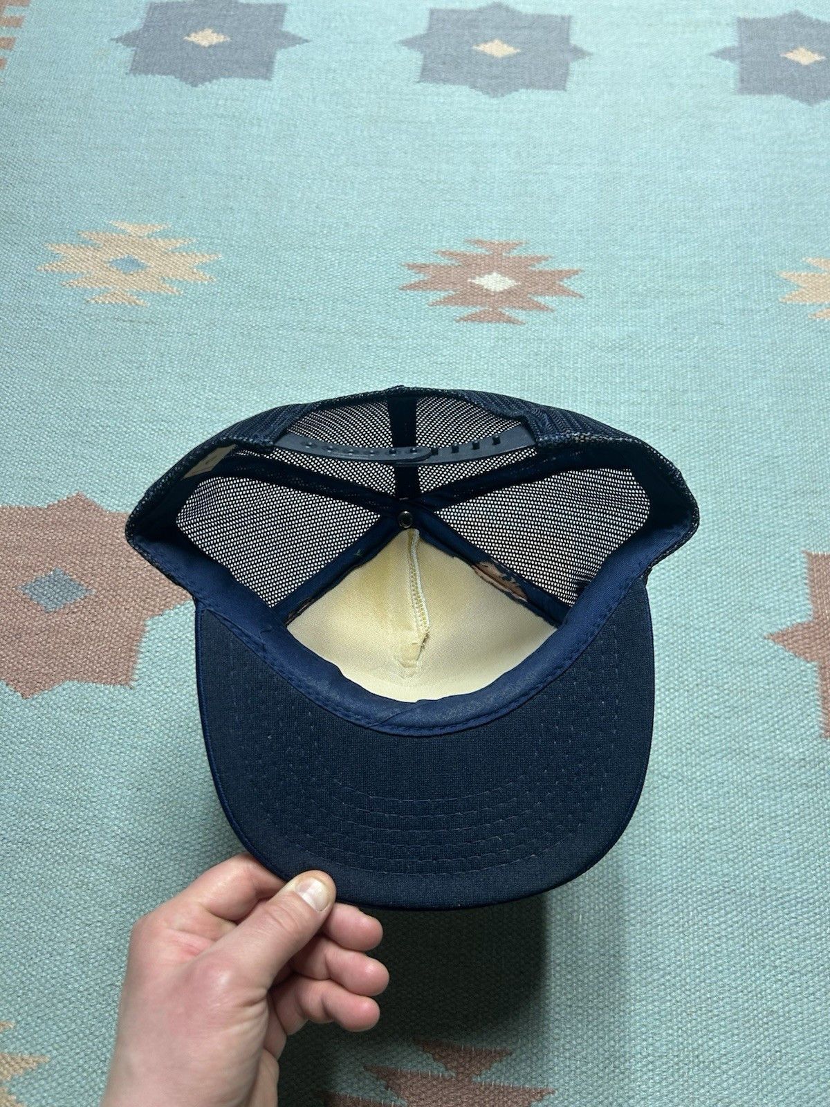 Vintage Vtg trucker hat don’t talk with your mouth full farmer farm Size ONE SIZE - 5 Thumbnail