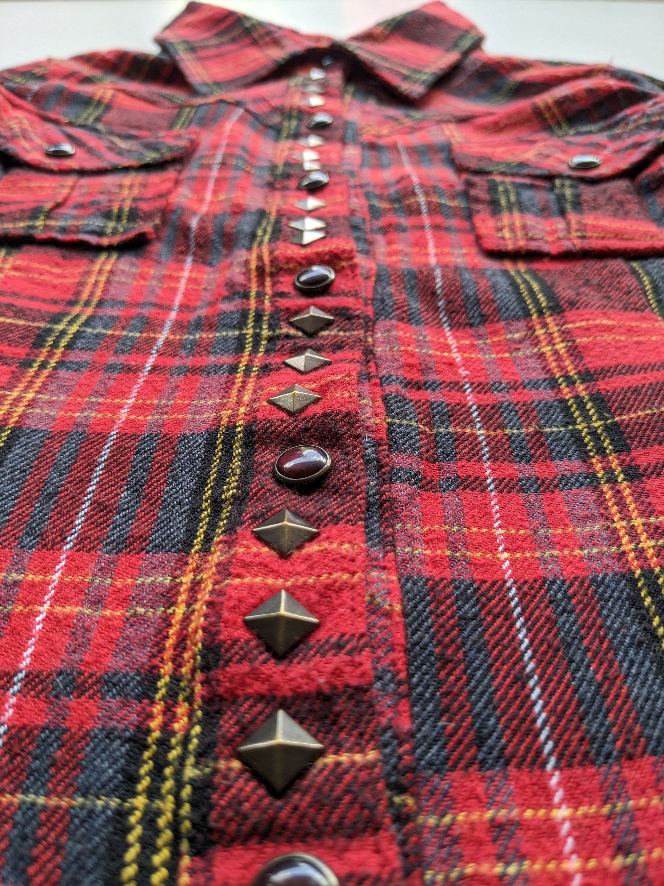 Japanese Brand × Seditionaries Mongrelly anarchy punk checked shirt Size XS / US 0-2 / IT 36-38 - 4 Thumbnail