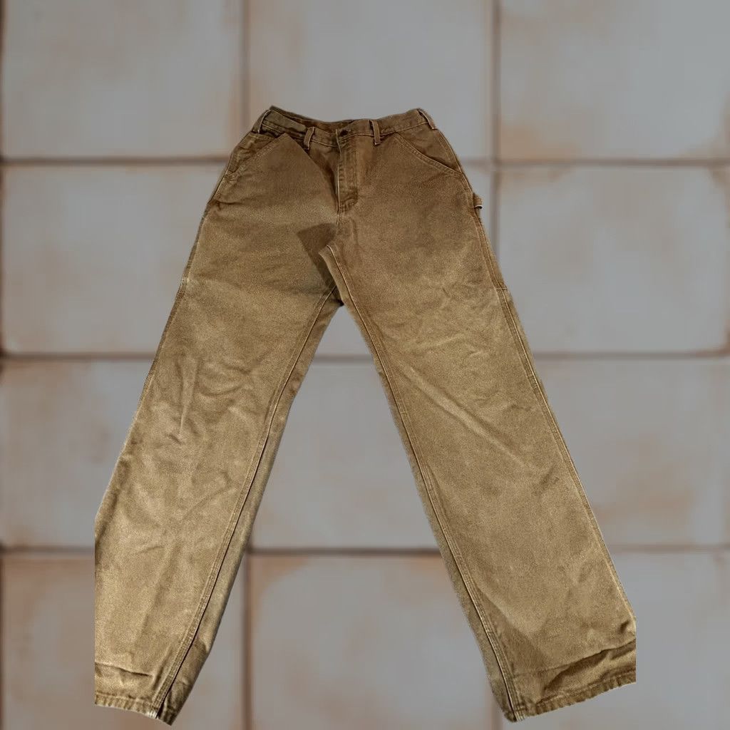 VINTAGE Carhartt Pants Mens 32x34 Brown Baggy Carpenter Workwear USA Grunge 90s
