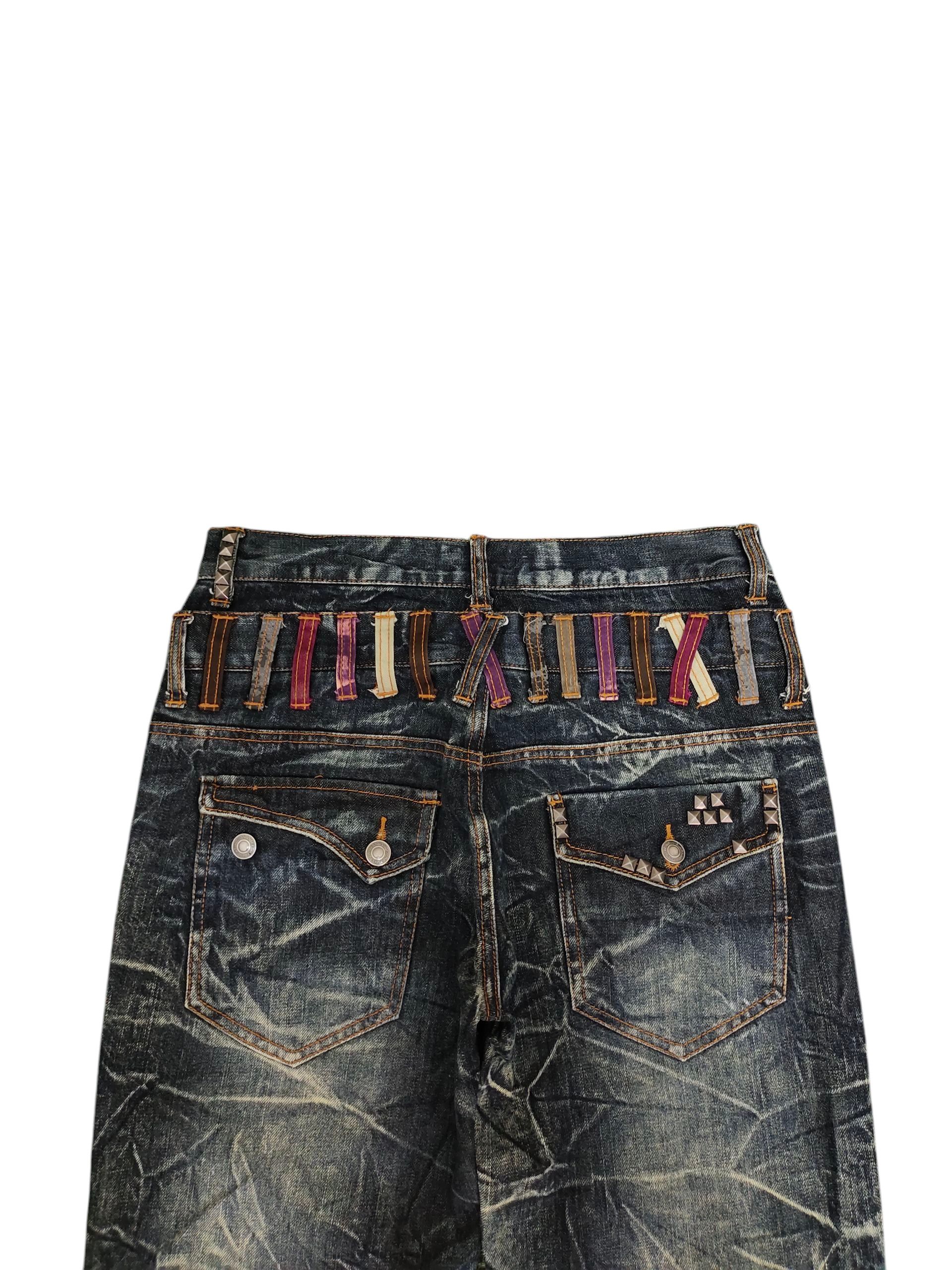 Undercover Japanese Brand Nylaus Double Waist Studded Denim Jeans Size US 31 - 9 Thumbnail