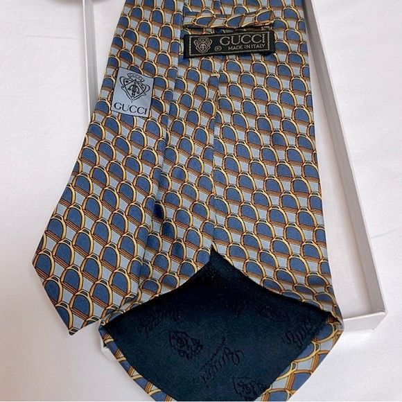 Gucci Gucci Horse Stirrup Silk Tie Size ONE SIZE - 3 Thumbnail