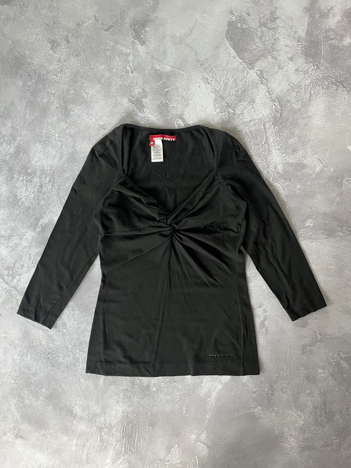 Miss Sixty Miss Sixty Black Avant Garde Long Sleeve 3/4 T-Shirt Size M / US 6-8 / IT 42-44 - 1 Thumbnail