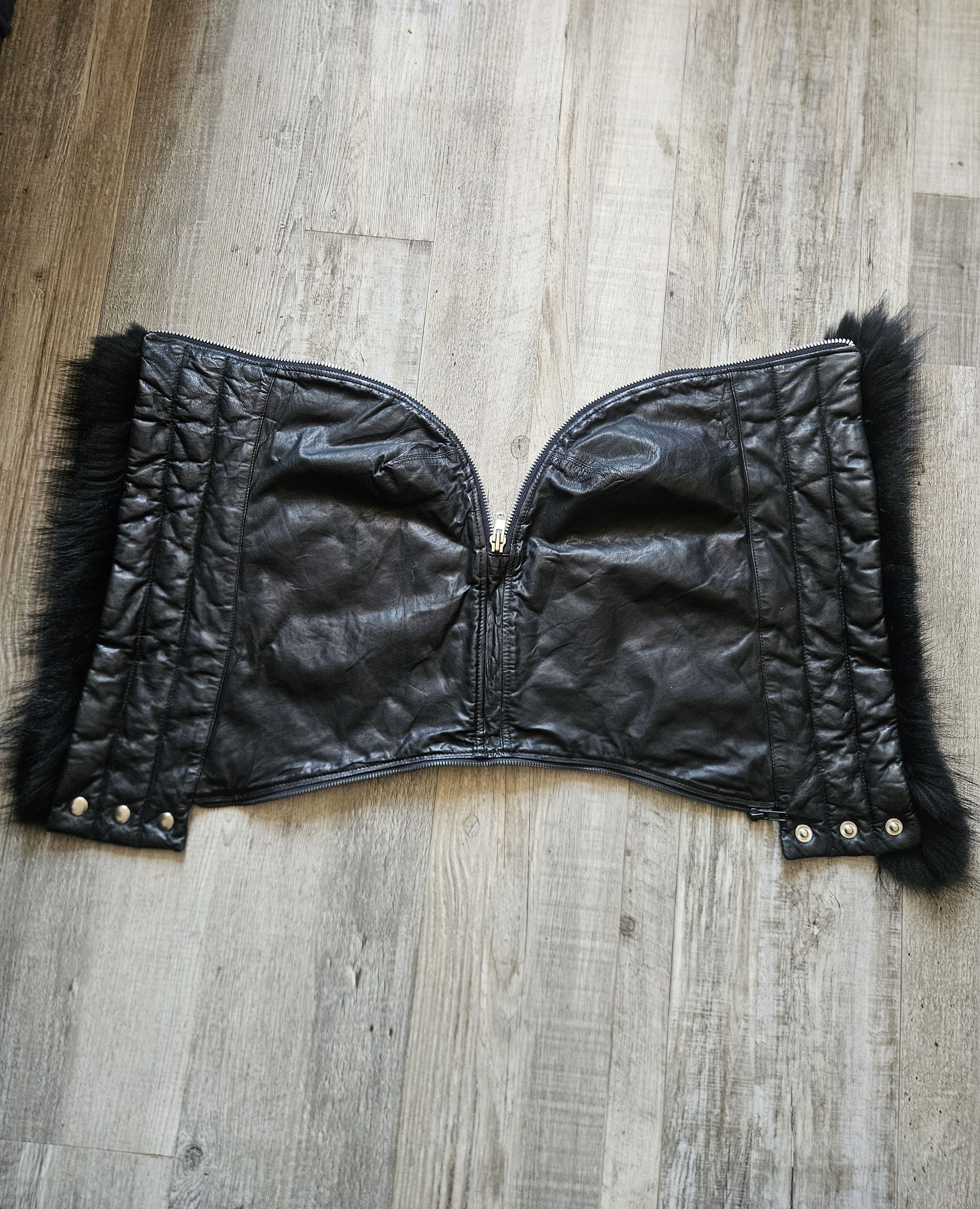 Black Leather Bomber Jacket / Skin Graft / Jonny Cotta