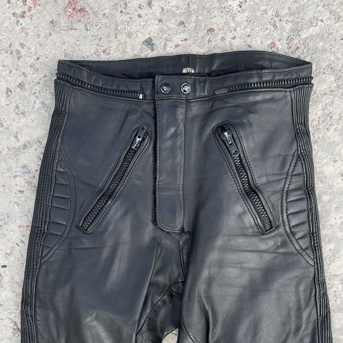 Vintage Vintage Moto Leather Pants 29 Size USA Y2K 90s Size US 29 - 4 Thumbnail