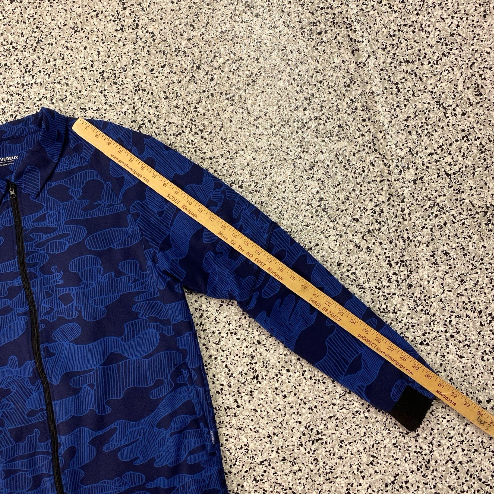 Vintage Devereux Golf Zip up XL Mens Sweatshirt Blue Camo Nylon Spandex Activewear Size US XL / EU 56 / 4 - 4 Thumbnail