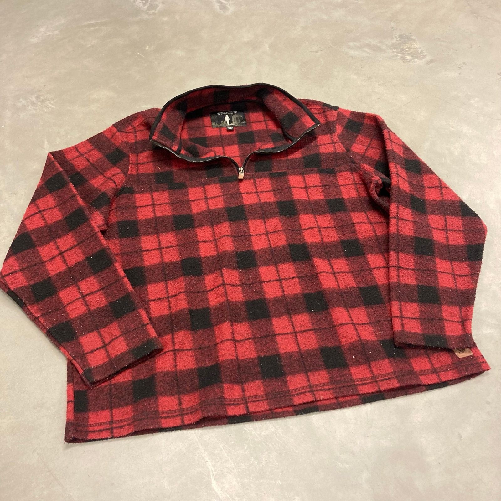 Vintage vintage Y2K quarter zip flannel sweatshirt Size US XXL / EU 58 / 5 - 1 Thumbnail