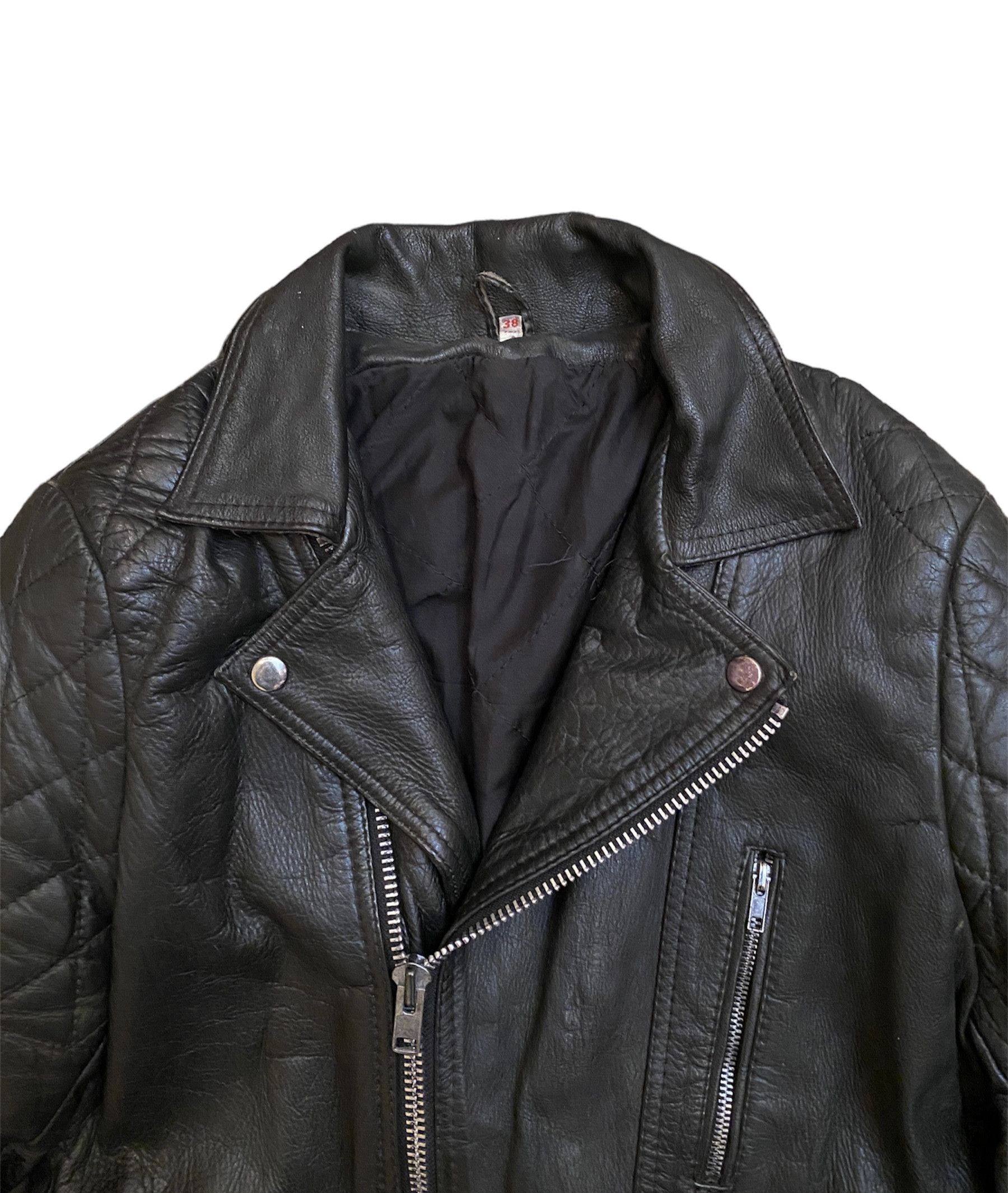 Genuine Leather UK Vintage 80s Punk style Leather Biker Jacket Size US S / EU 44-46 / 1 - 5 Thumbnail