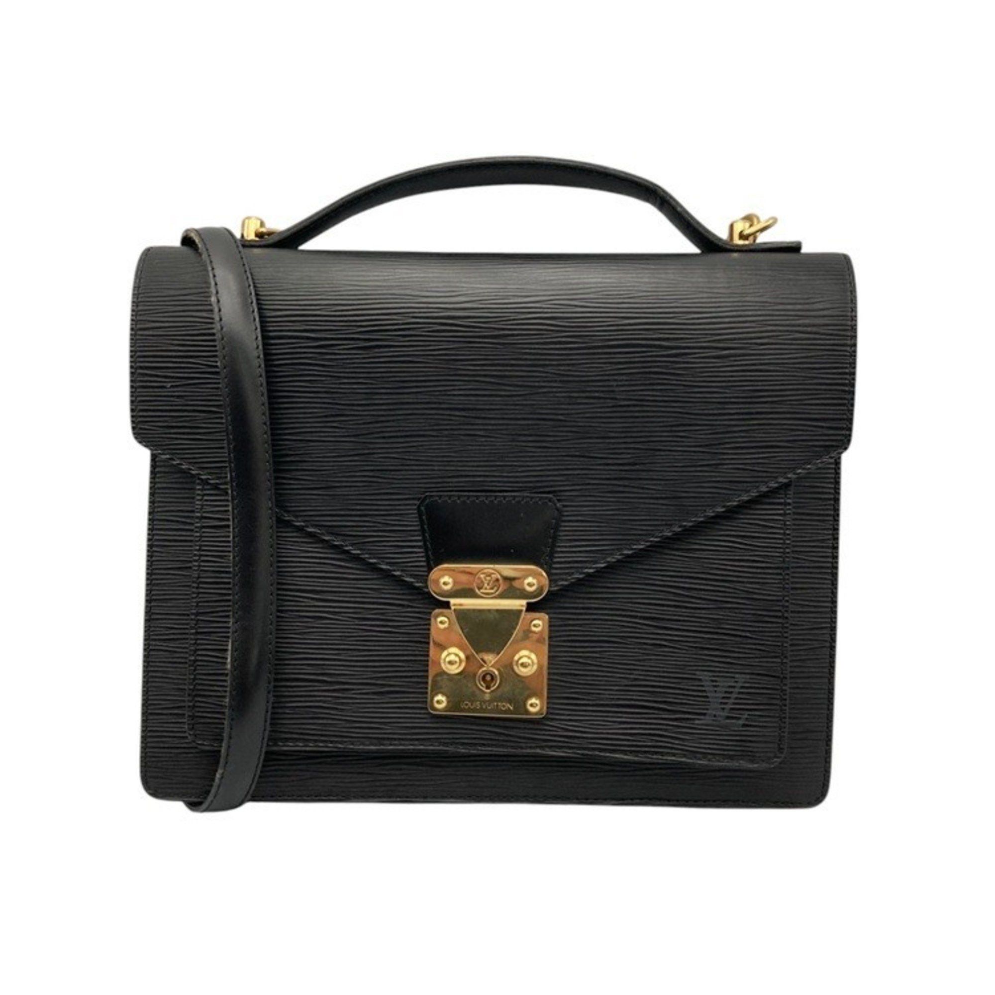 Louis Vuitton Epi Monceau Second Bag 2Way Shoulder Noir Black M52122 D4, Women's