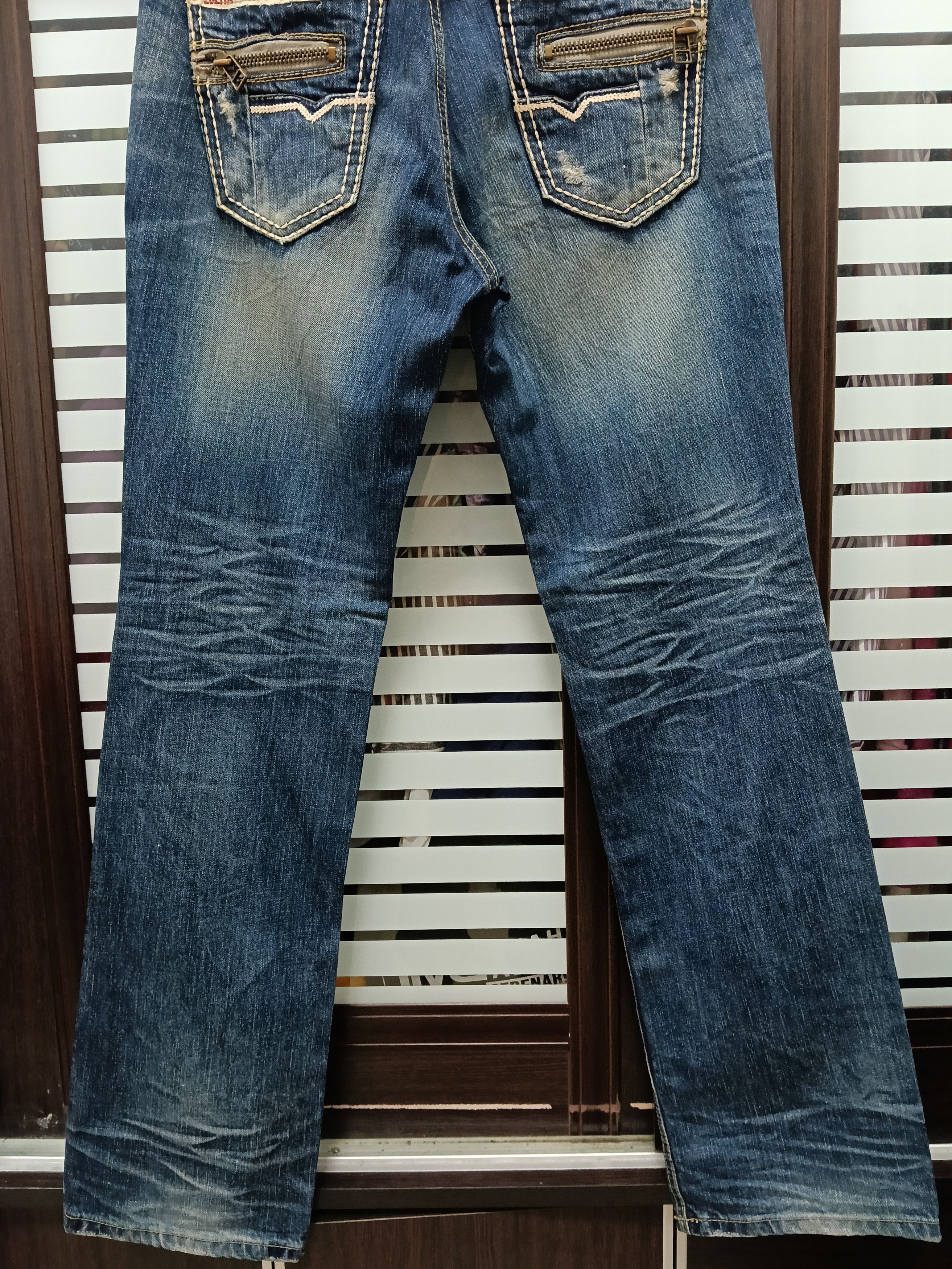 Japanese Brand 💥Flared Distressed Lolita Jeans 💥 Size US 34 / EU 50 - 7 Thumbnail