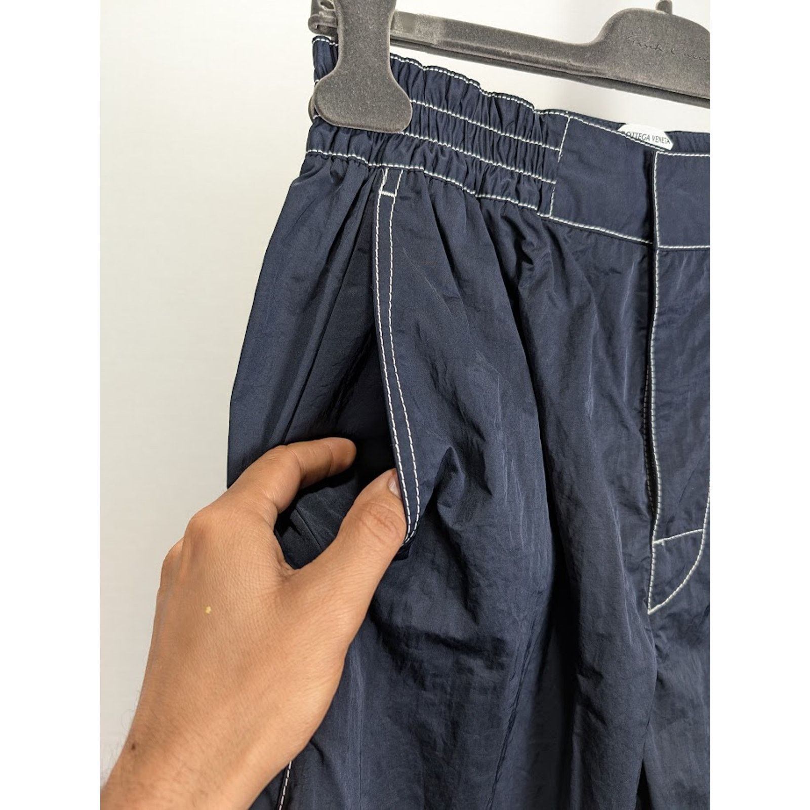 Bottega Veneta o1rshd1 Tech Nylon Trousers in Navy Size US 34 / EU 50 - 7 Thumbnail