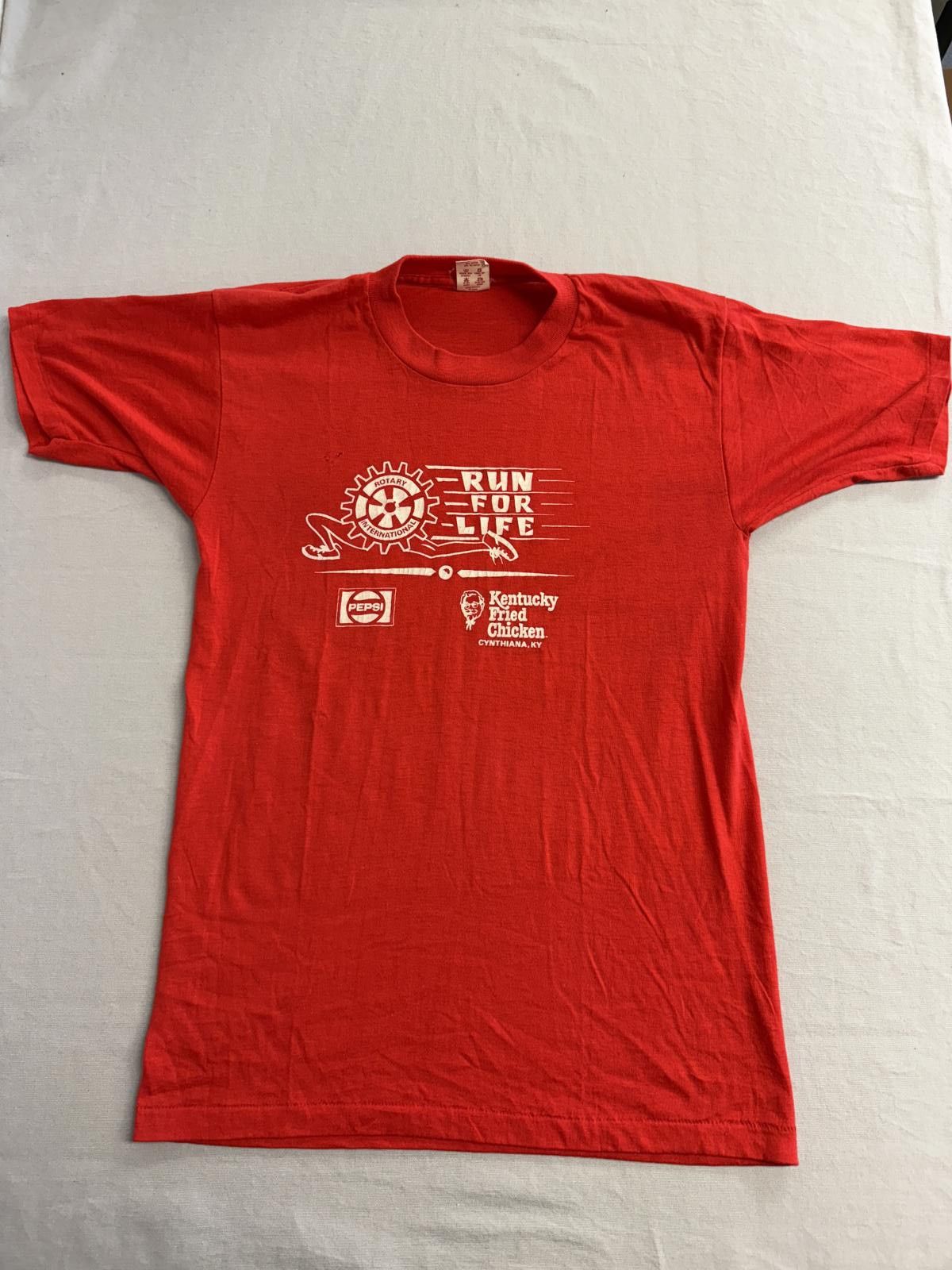 Hanes Vintage Run For Life Tshirt Rotary International KFC Pepsi L Size US L / EU 52-54 / 3 - 1 Thumbnail