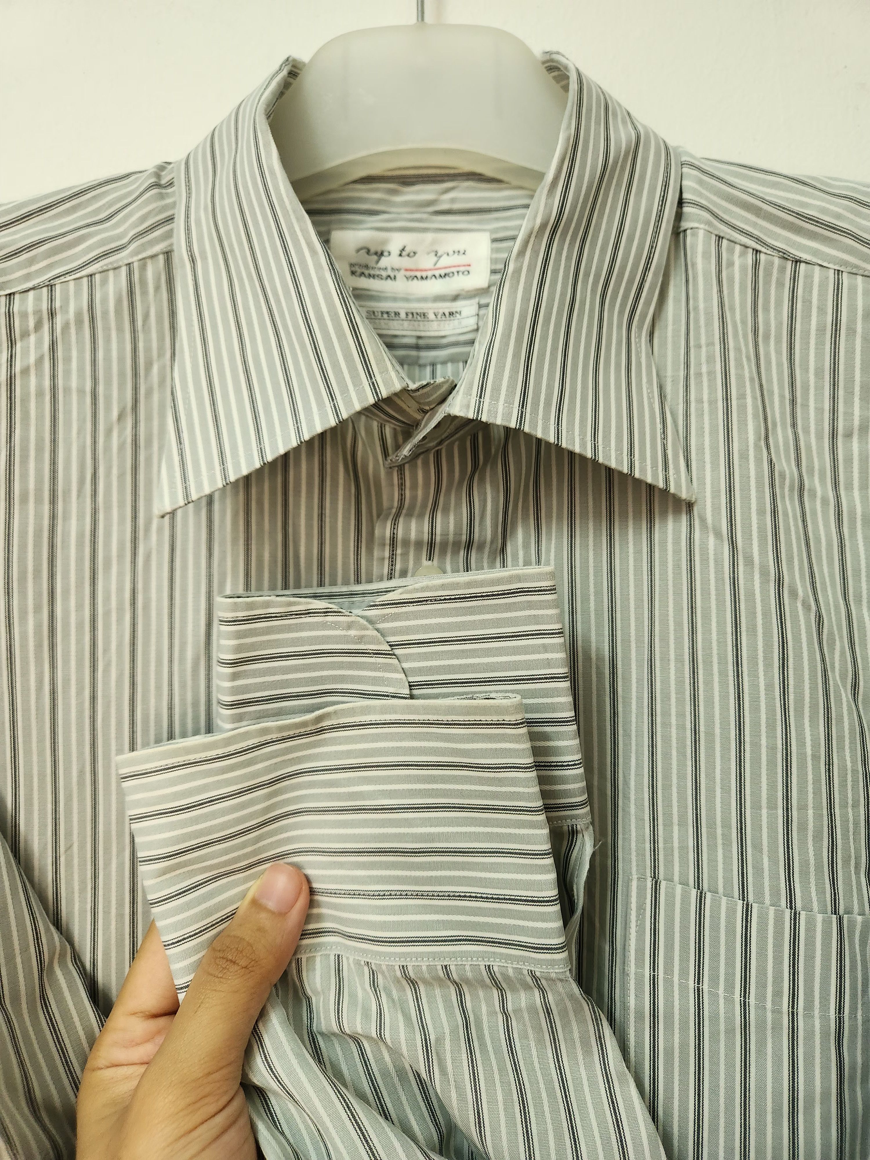 Japanese Brand Kansai Yamamoto Striped Button Up Shirt Size US XL / EU 56 / 4 - 4 Thumbnail