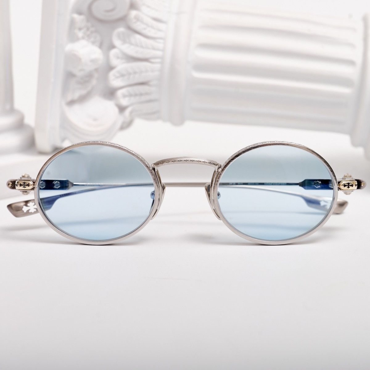 Chrome Hearts CHROME HEARTS HONEY DIPPED BRUSHED ALLOY SUNGLASSES Size ONE SIZE - 6 Thumbnail