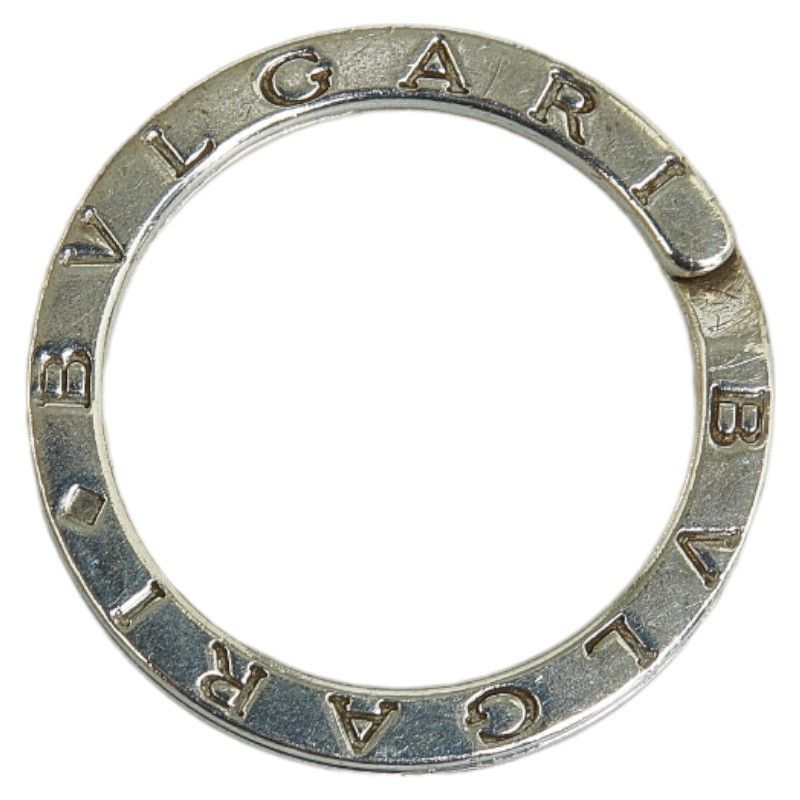 image of Bvlgari Logo Key Ring in Silver, Women's