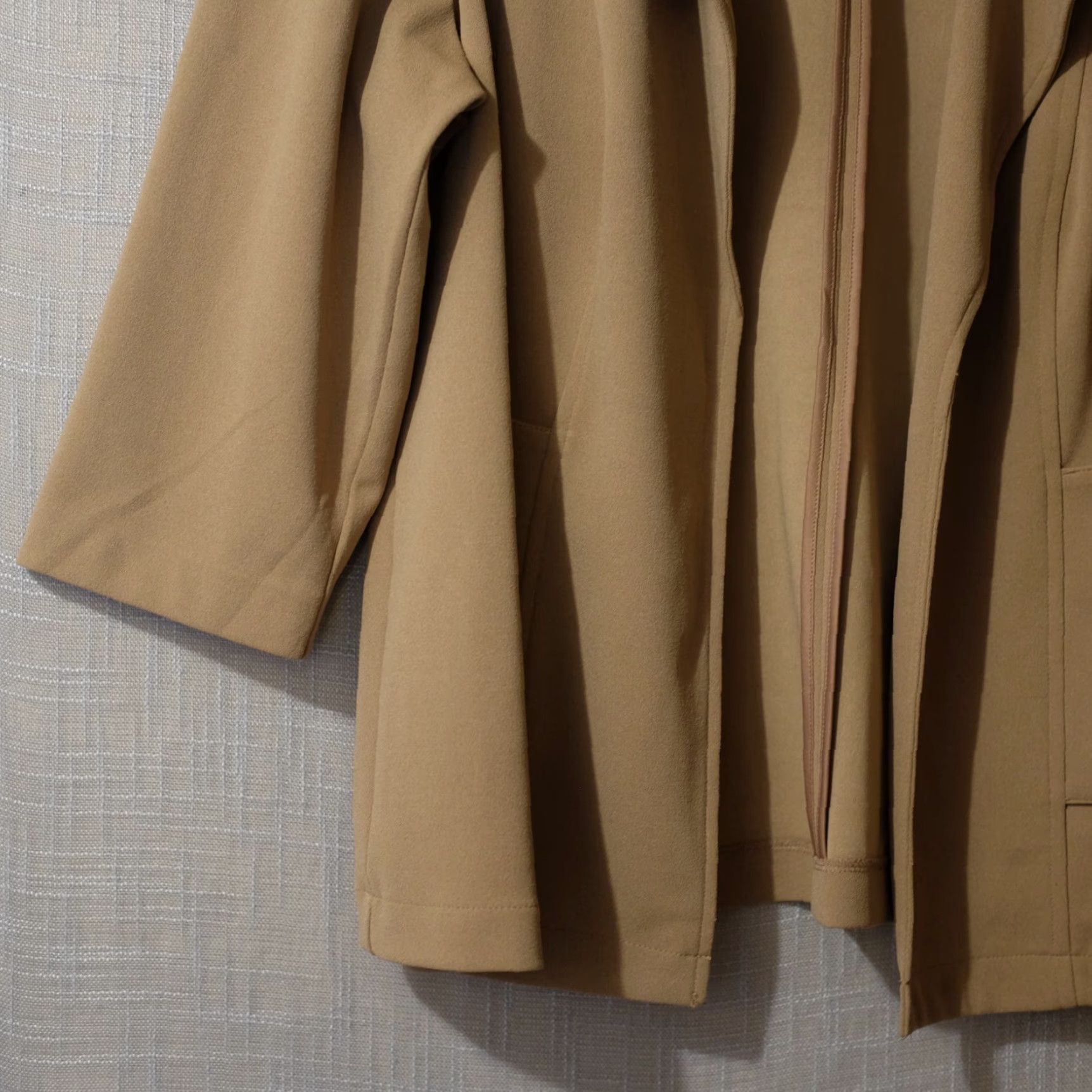 Vintage NYCC Open Front 3/4 Sleeve Cardigan Blazer Jacket Tan Womens 1X #H81-9 Size XL / US 12-14 / IT 48-50 - 3 Thumbnail