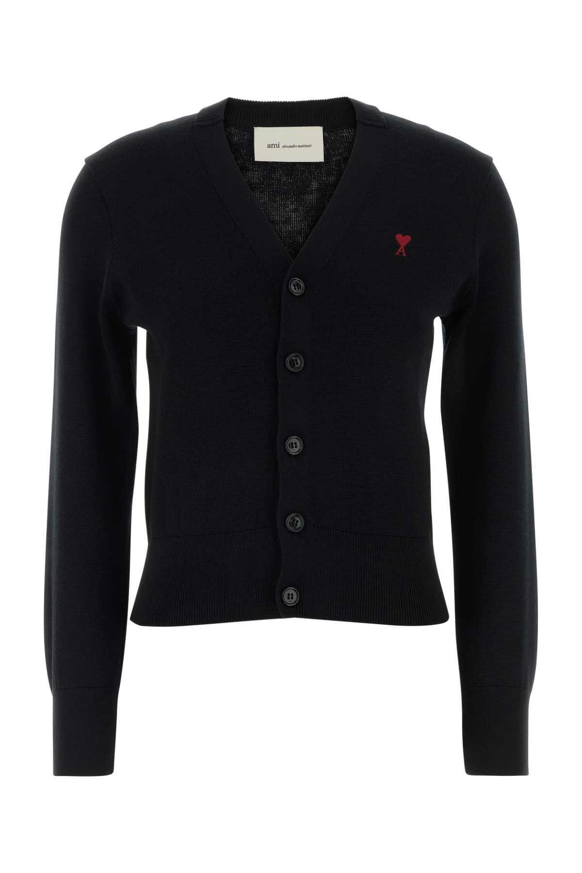 AMI Black Wool Cardigan Size XS / US 0-2 / IT 36-38 - 1 Thumbnail