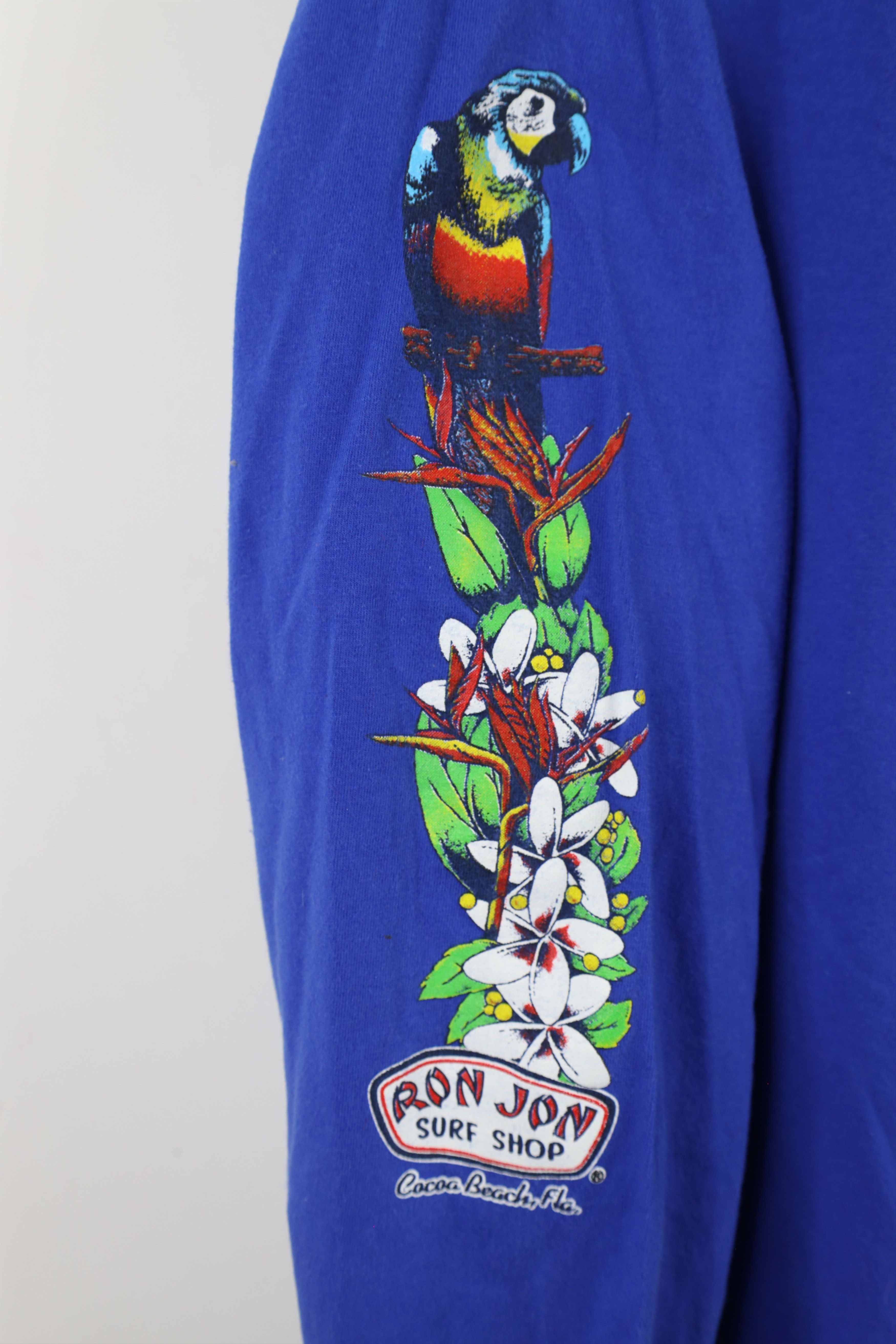 Vintage Vintage Ron Jon Surf Shop Flower Parrot Long Sleeve T-Shirt Size US XL / EU 56 / 4 - 4 Thumbnail