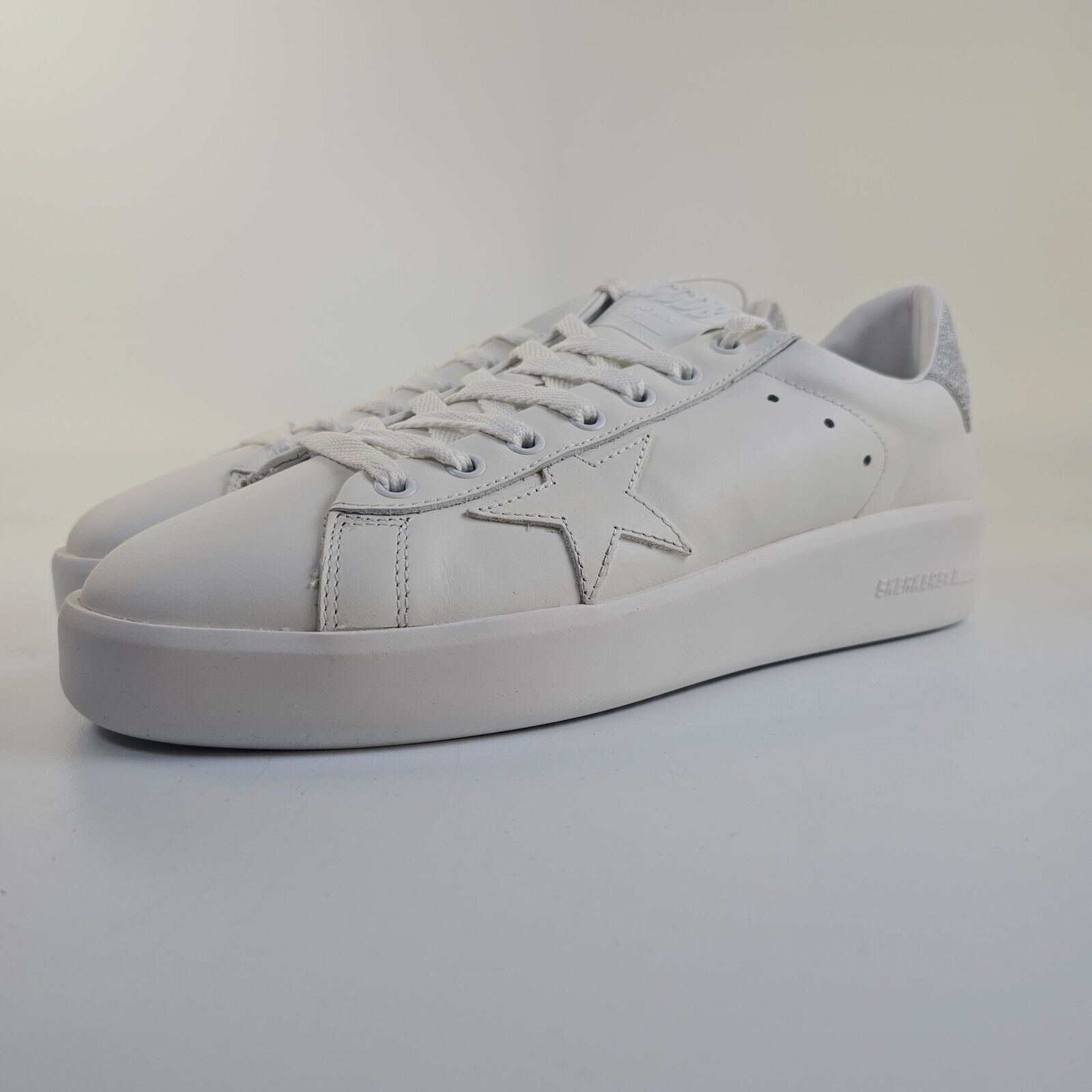 Golden Goose Purestar Women's White/Silver Sneakers New