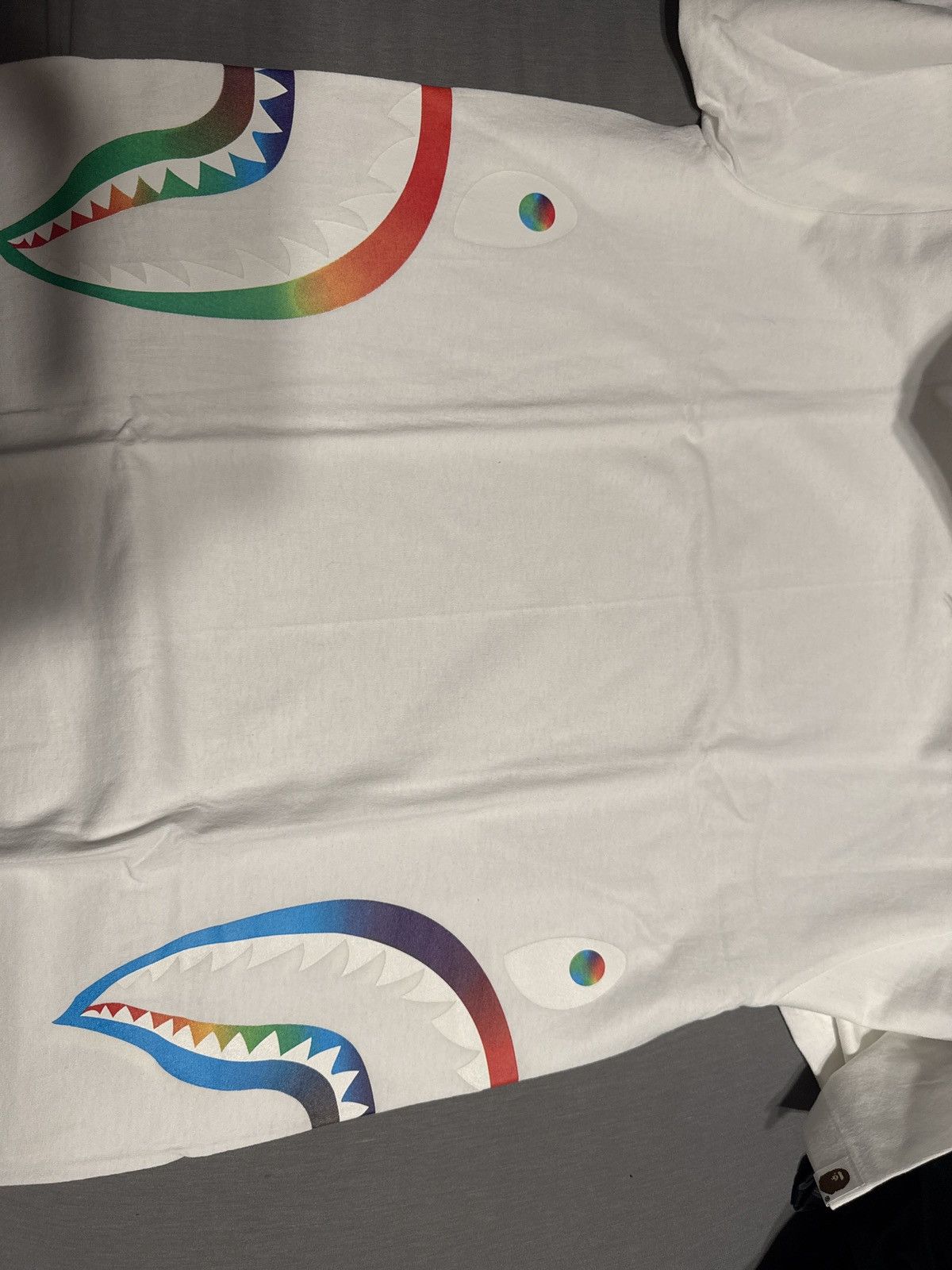 Bape Rainbow Side Shark Tee Size US L / EU 52-54 / 3 - 2 Thumbnail