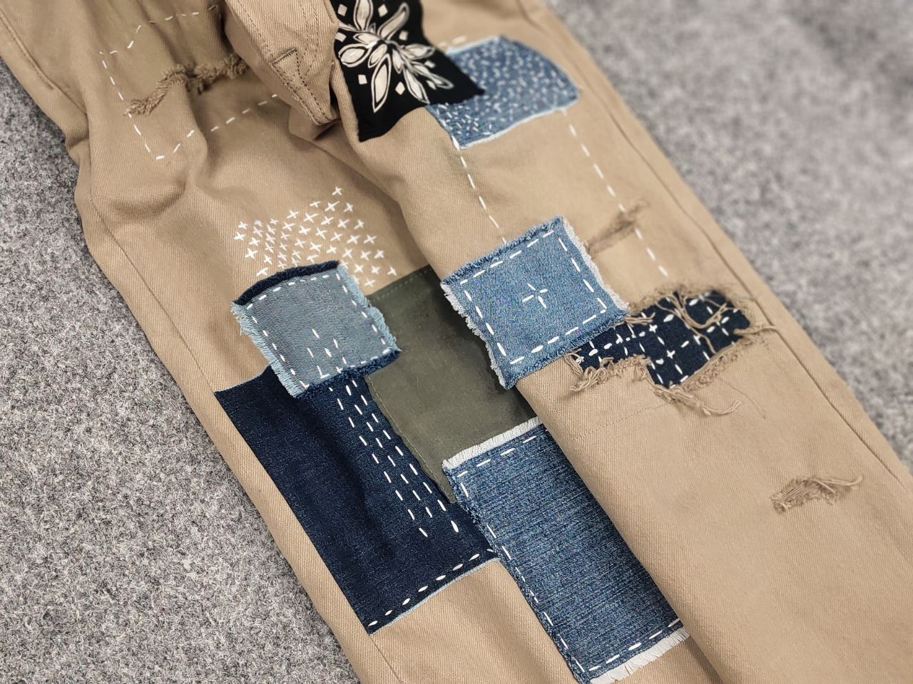 Levi's Vintage Levis 501 sashiko patchworks Jeans Kapital Style Size US 33 - 4 Thumbnail