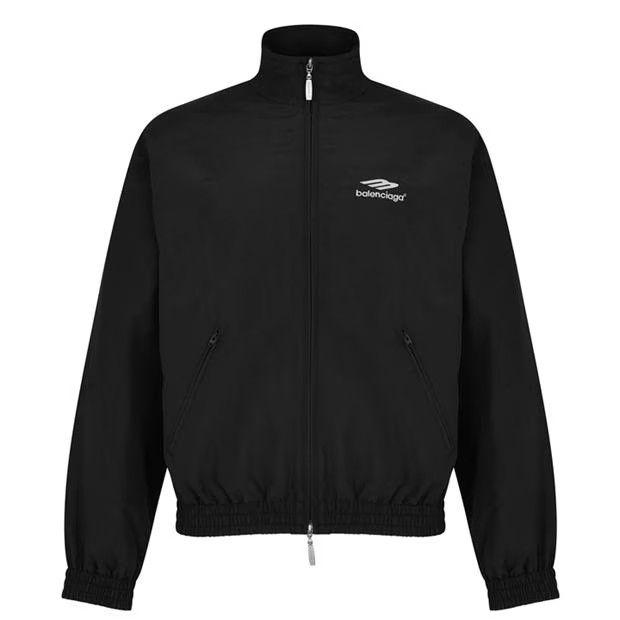 image of Balenciaga O1G2R1Mq0324 Track Jacket In Black, Men's (Size XL)