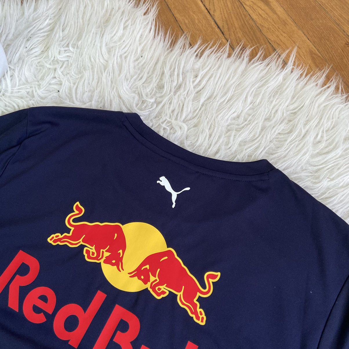 Red Bull 📌 Vintage Red Bull Big Logo Puma Racing Blokecore Jersey Tee Size US M / EU 48-50 / 2 - 10 Thumbnail