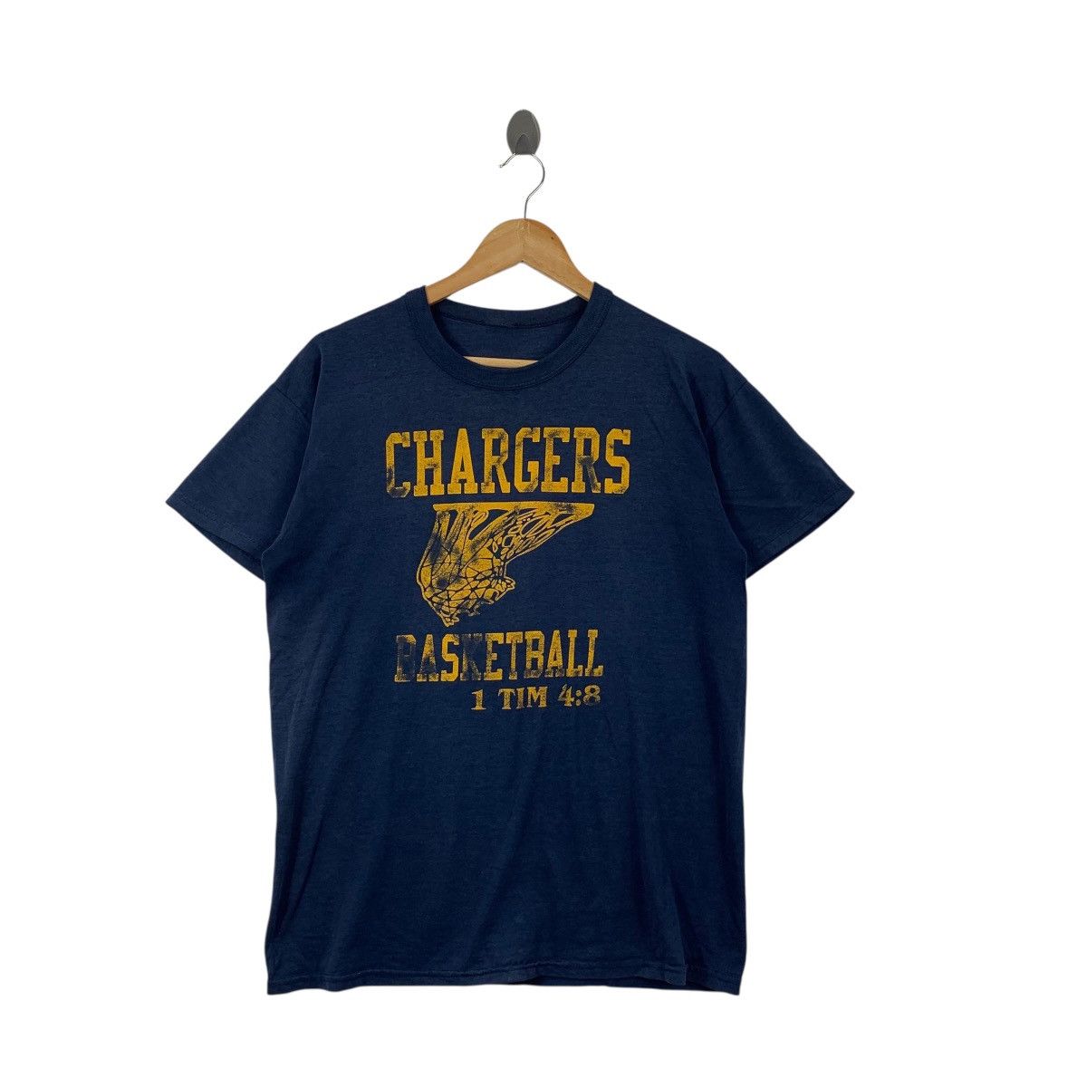 Vintage Vintage CHARGERS BASKETBALL ELCA Tee Shirt Top Basketball Size US M / EU 48-50 / 2 - 1 Thumbnail
