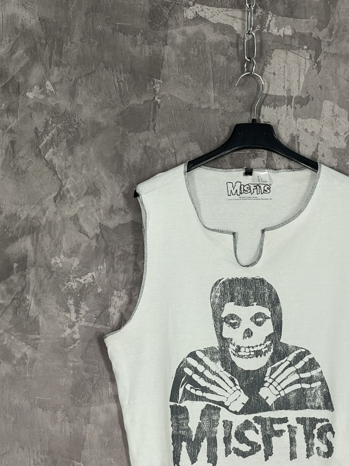 Hysteric Glamour × Vintage Y2k Misfits Big Logo Skull Avant Garde Rock Cute Tank top Size L / US 10 / IT 46 - 3 Thumbnail