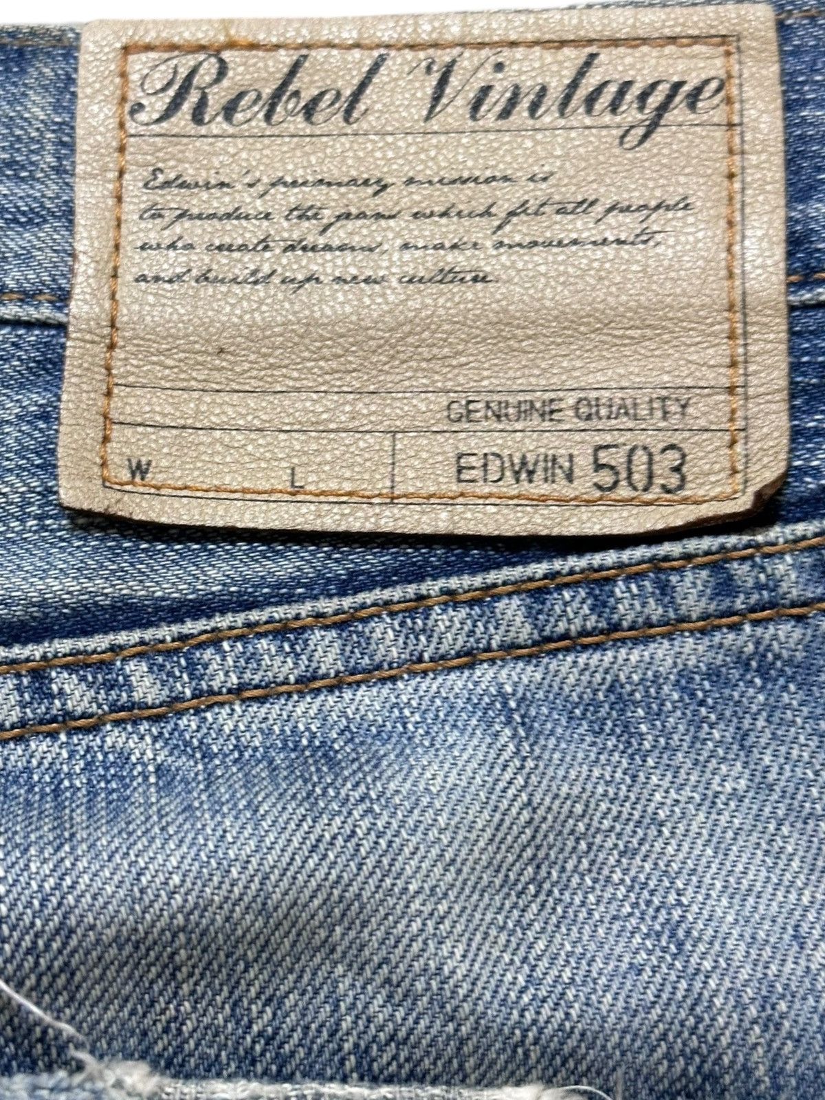 Edwin Vintage Edwin 503 Rebel Vintage Faded Distressed Denim Size US 32 / EU 48 - 6 Thumbnail
