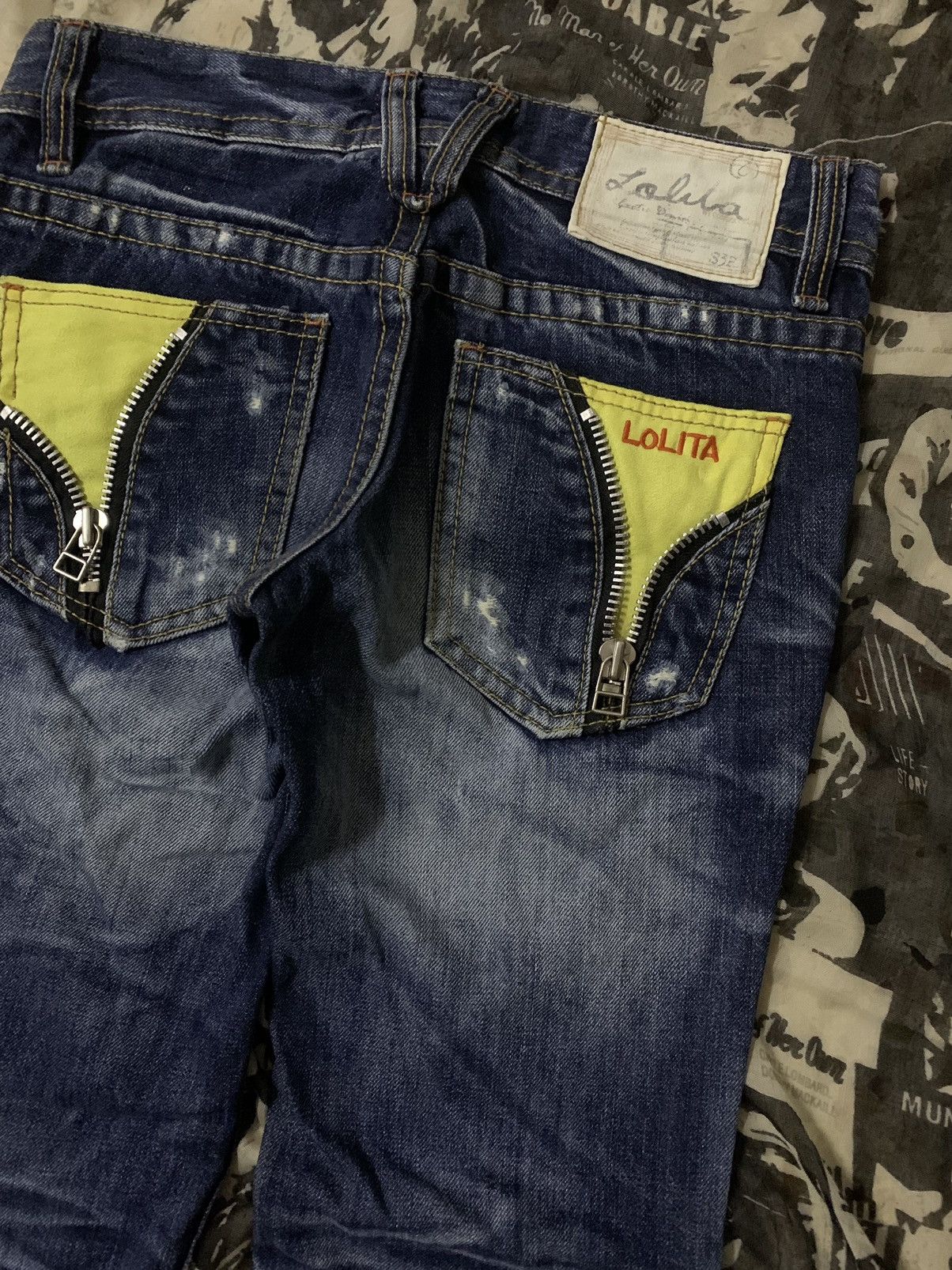 Hysteric Glamour 💥 Japanese Flare Lolita Yoshitomo Nara Denim Size 30" / US 8 / IT 44 - 2 Thumbnail