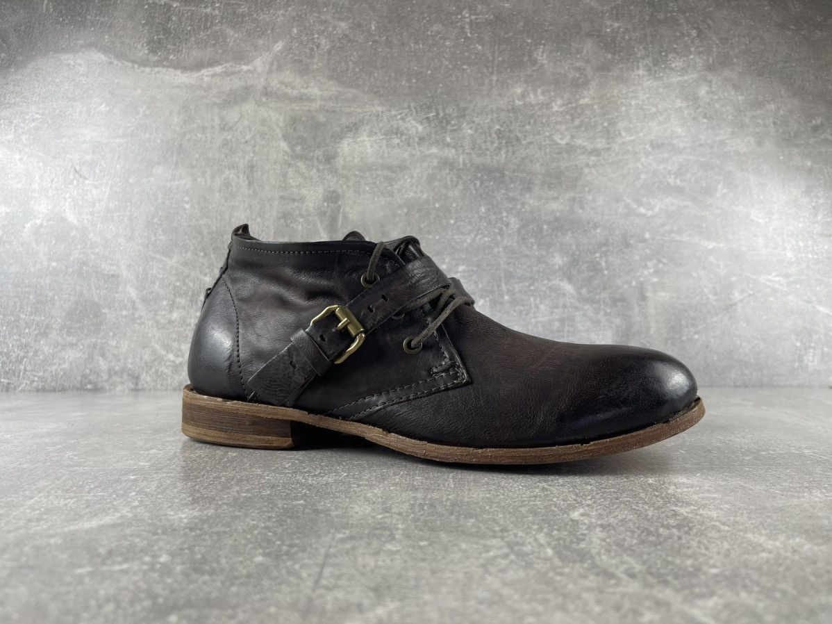 A.S.98 A.S.98 New Avant Garde brown Leather Buckle Belt Ankle Boots Size US 8 / EU 41 - 2 Thumbnail