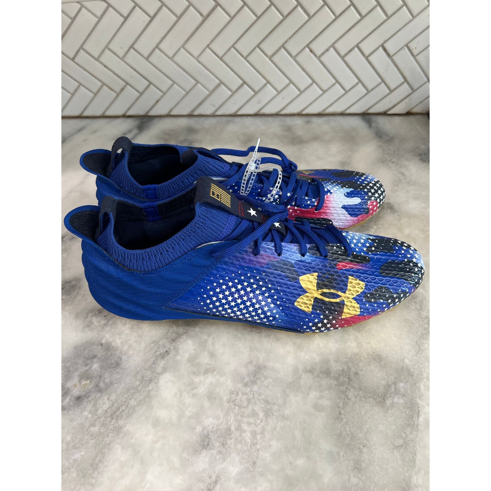 Under Armour Blur Smoke USA Football Cleats Stars Stripes