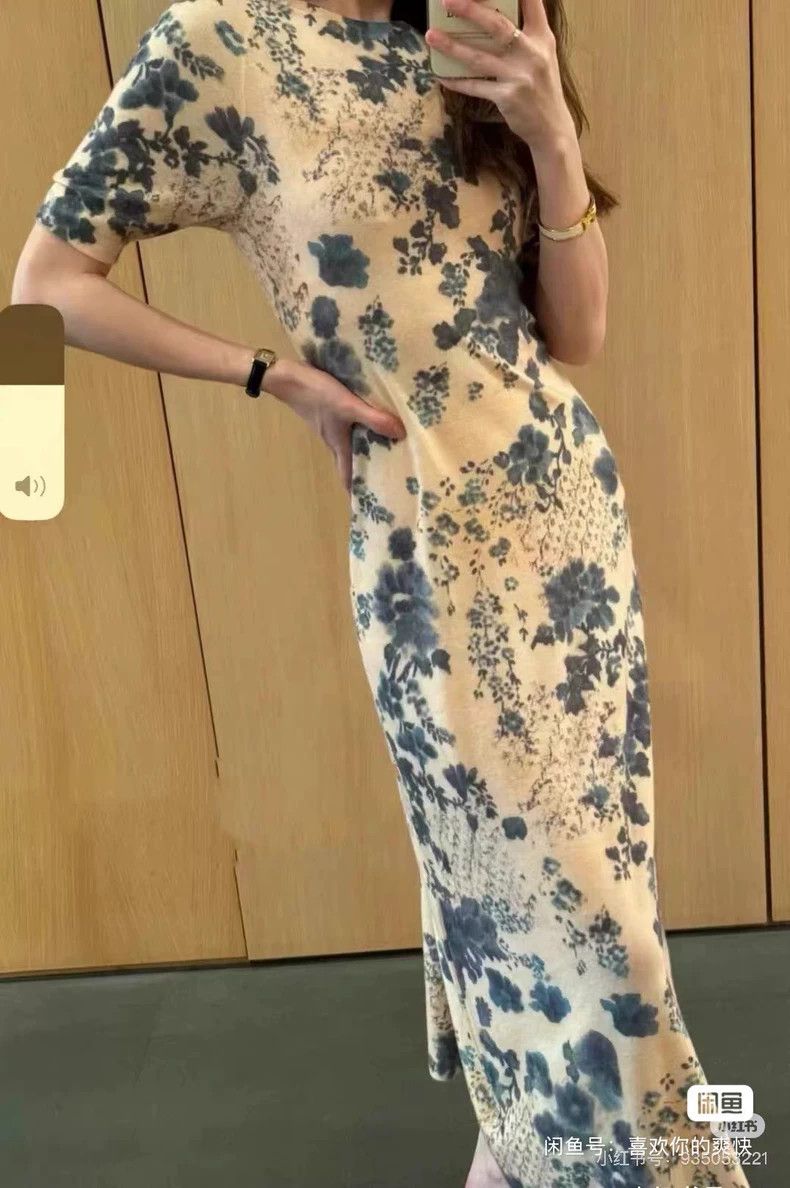 Loro Piana LORO PIANA Printed cashmere dress Size M / US 6-8 / IT 42-44 - 2 Thumbnail