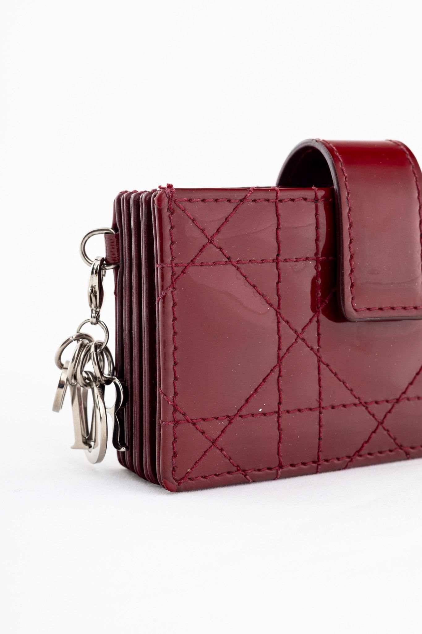 Dior Christian Dior Lady Dior Jasmine Patent Cannage Card Holder Size ONE SIZE - 5 Thumbnail