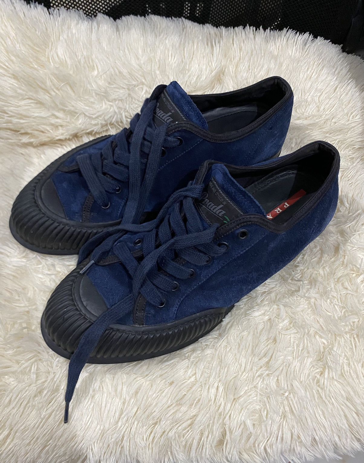 Prada PRADA SUEDE LOW TOP SNEAKER Size US 8 / EU 41 - 1 Thumbnail