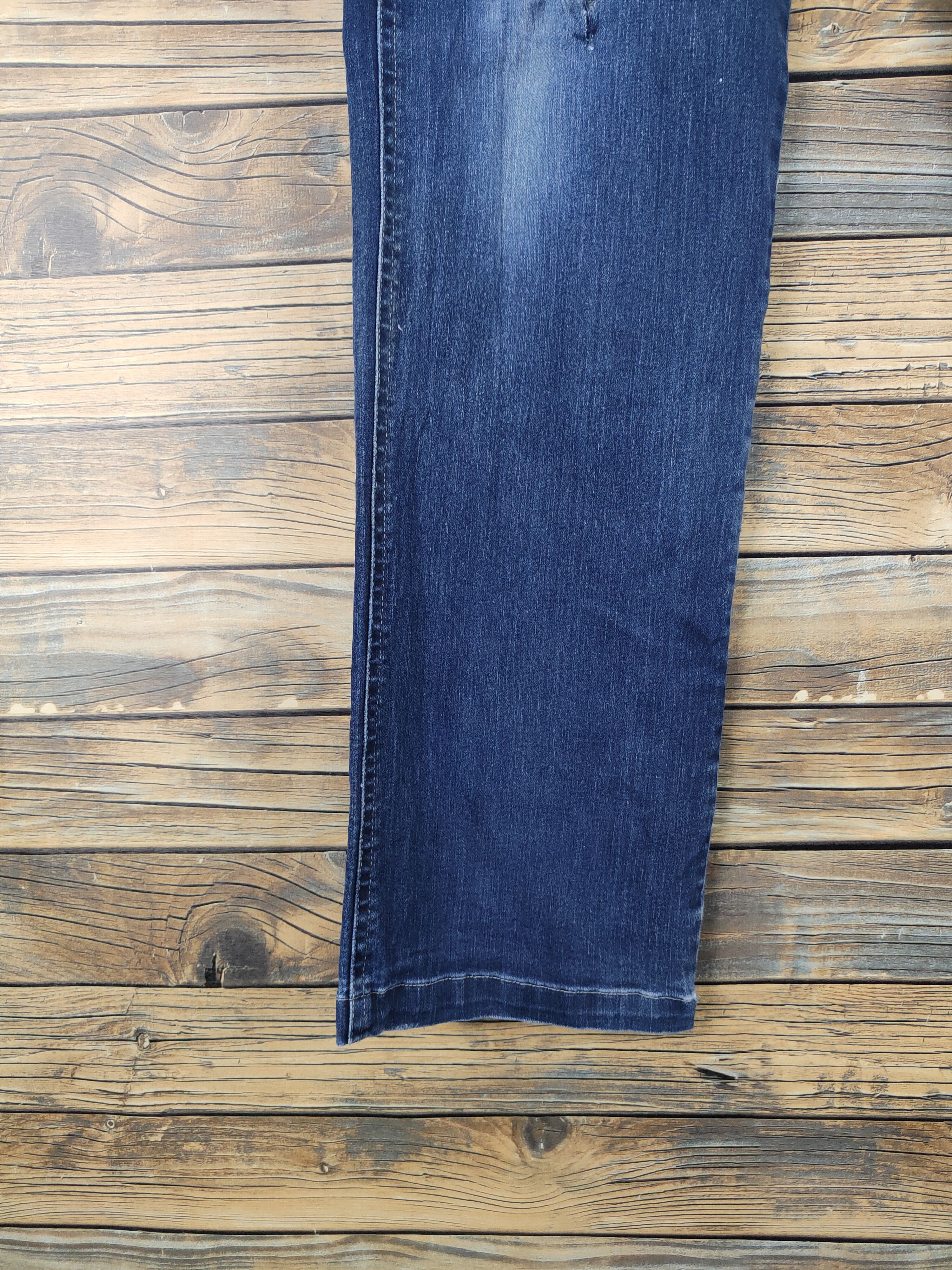 Japanese Brand Japanese Brand Dark Blue Distressed Ripped Jeans #W2084 Size US 34 / EU 50 - 4 Thumbnail