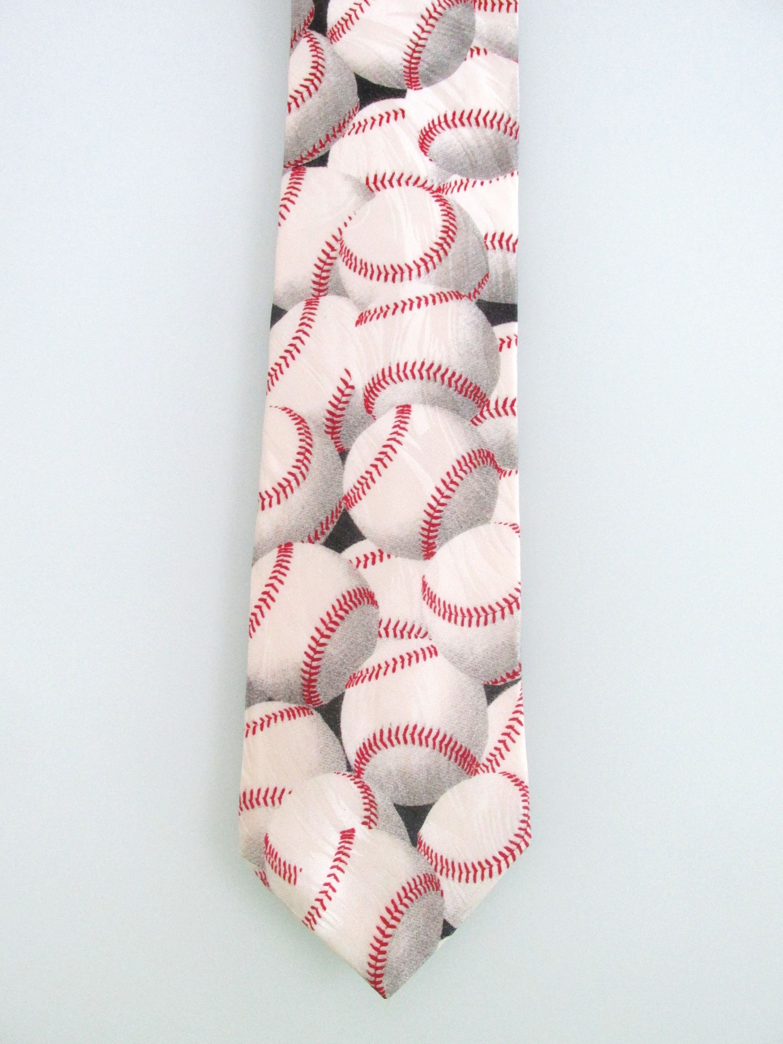 Ralph Marlin Vintage Ralph Marlin (NWOT) Baseball Men's Silk Tie Size ONE SIZE - 2 Thumbnail