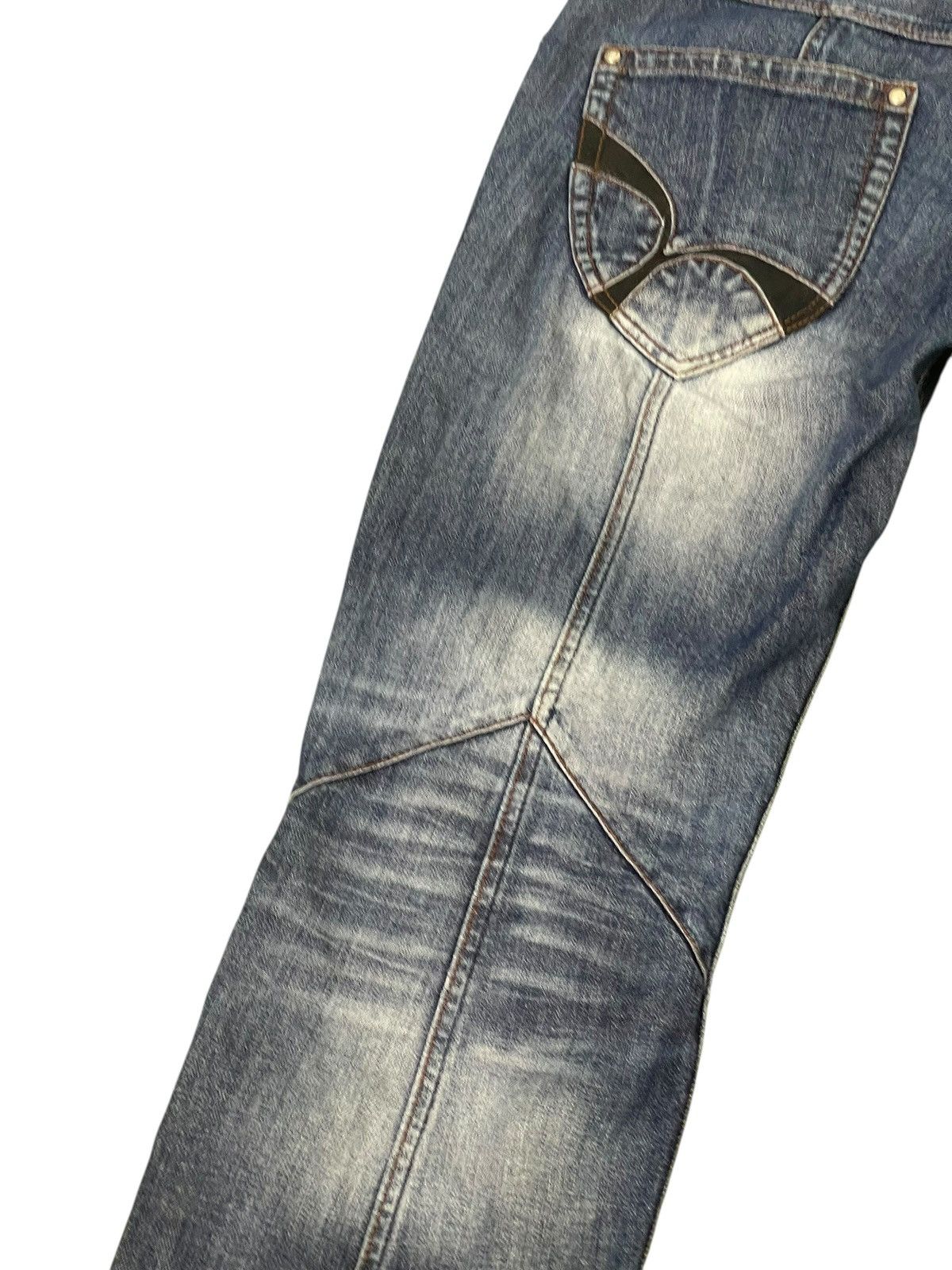 Japanese Brand Slim Slight Flare Jeans Nicole Club Distress Boot Cut 2🟦4 Size US 31 - 6 Thumbnail