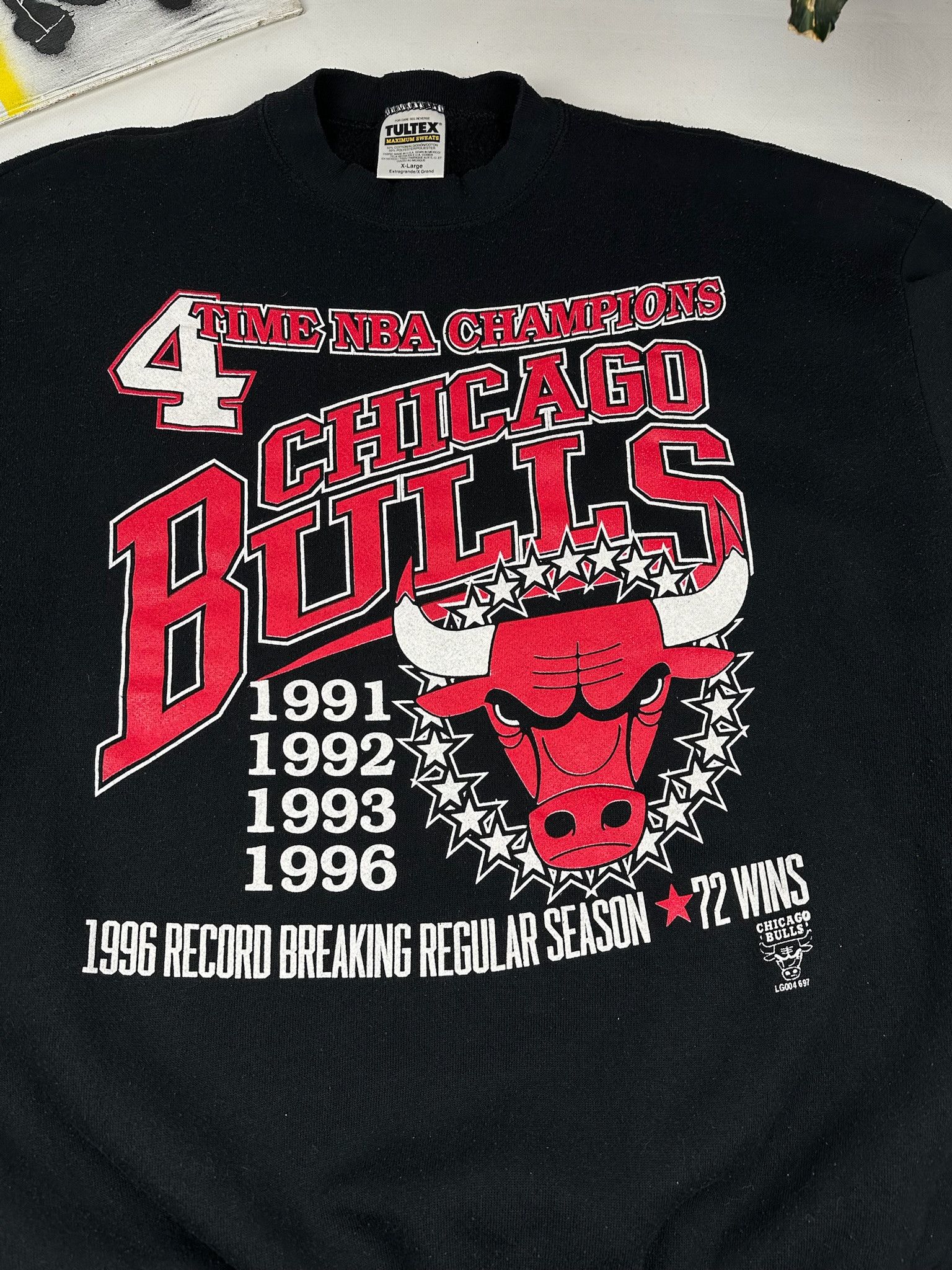 NBA 90s NBA Chicago Bulls Sweatshirt vinatge Size US XL / EU 56 / 4 - 2 Thumbnail