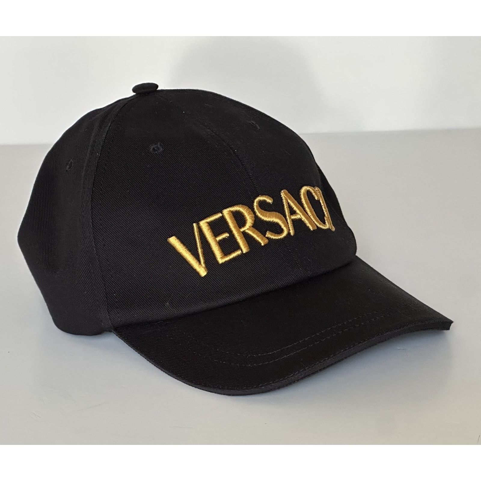 Versace Versace Embroidered Baseball Cap Hat Black/Gold 57 ICAP006 Size ONE SIZE - 1 Thumbnail