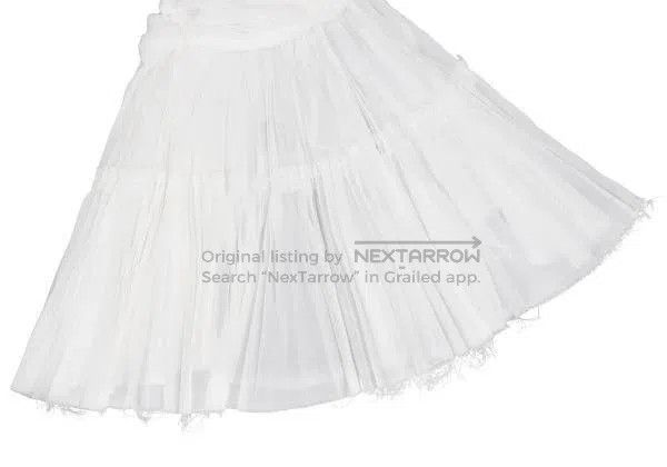 Comme des Garcons Comme des Garcons size S White Retro Mesh Design Skirt Size 23" - 7 Thumbnail