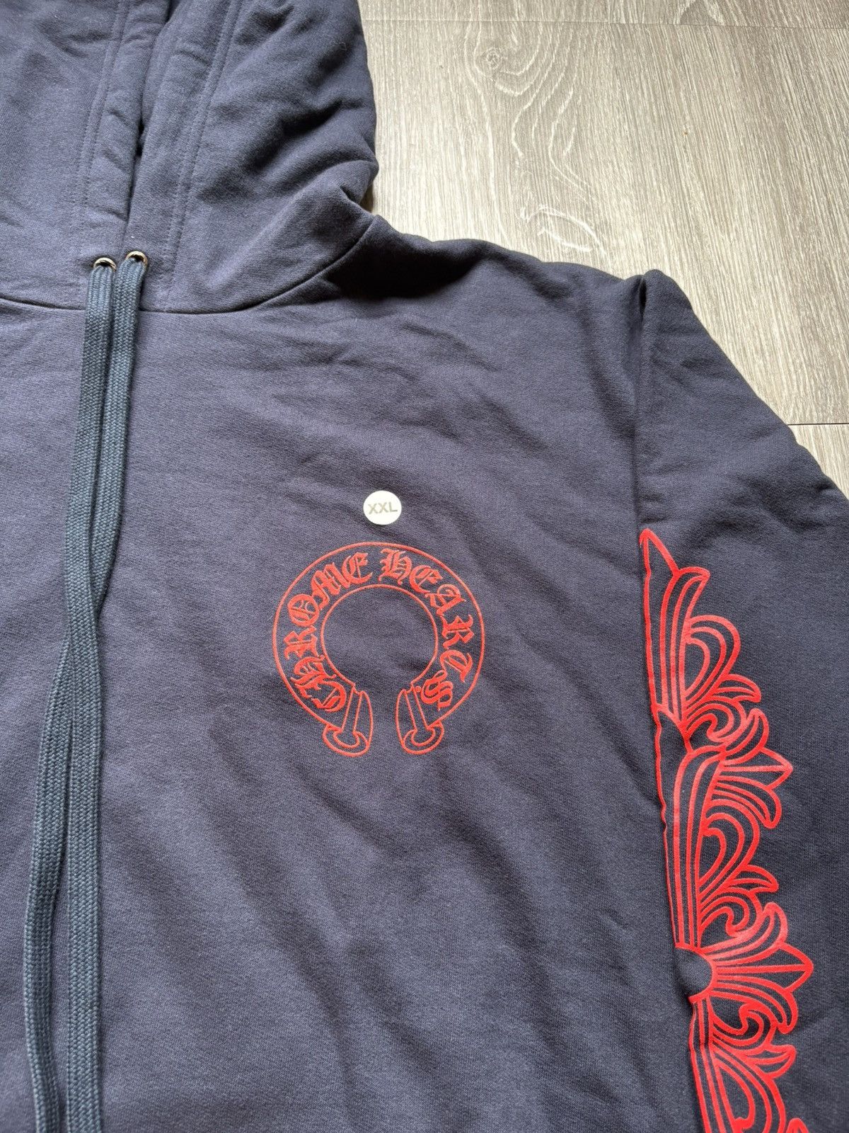 Chrome Hearts Chrome Hearts Navy Red Floral Hoodie Size US XXL / EU 58 / 5 - 3 Thumbnail