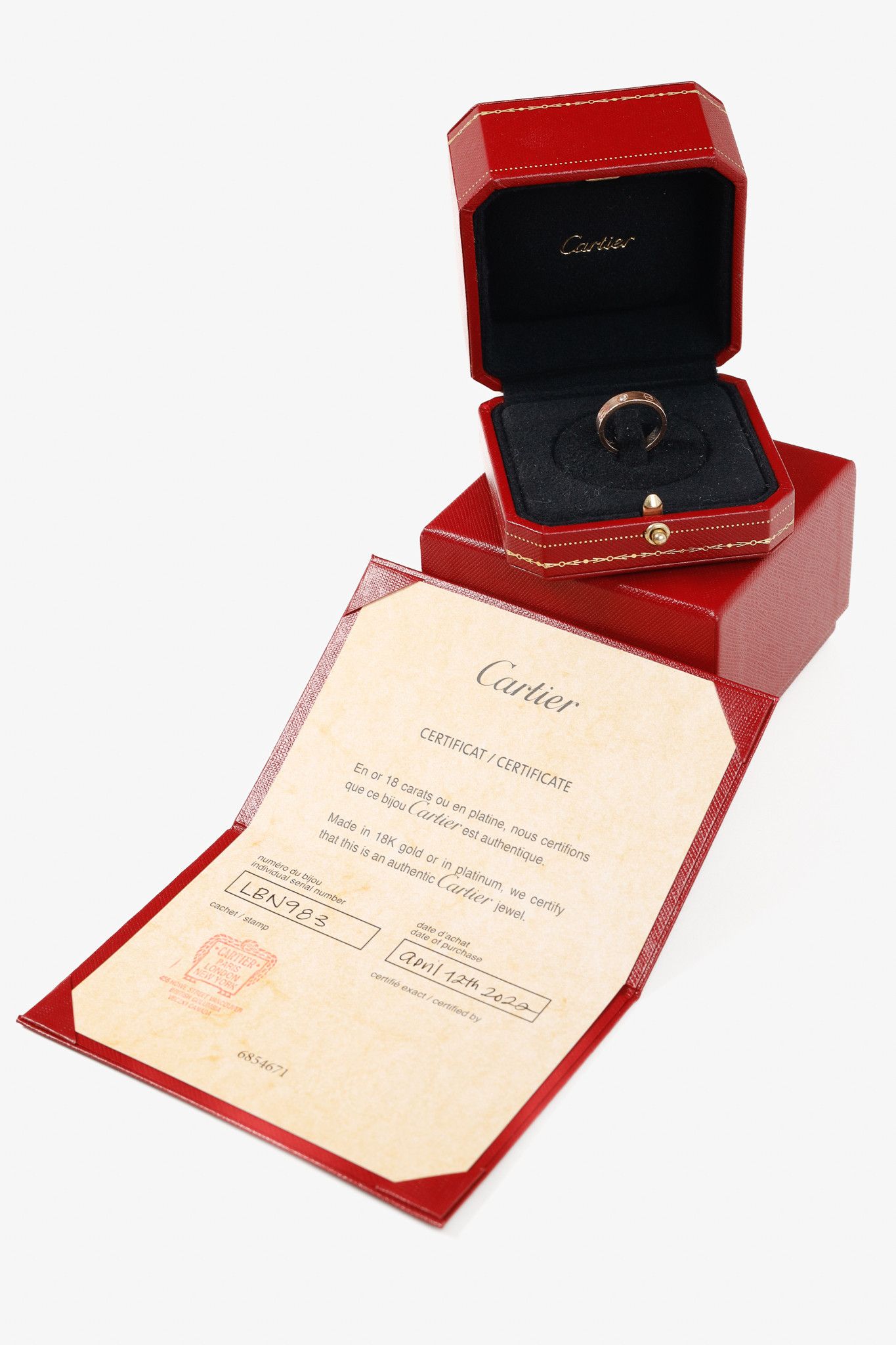 Cartier Cartier Love 18k Rose Gold Diamond Pave Ring Size ONE SIZE - 5 Thumbnail