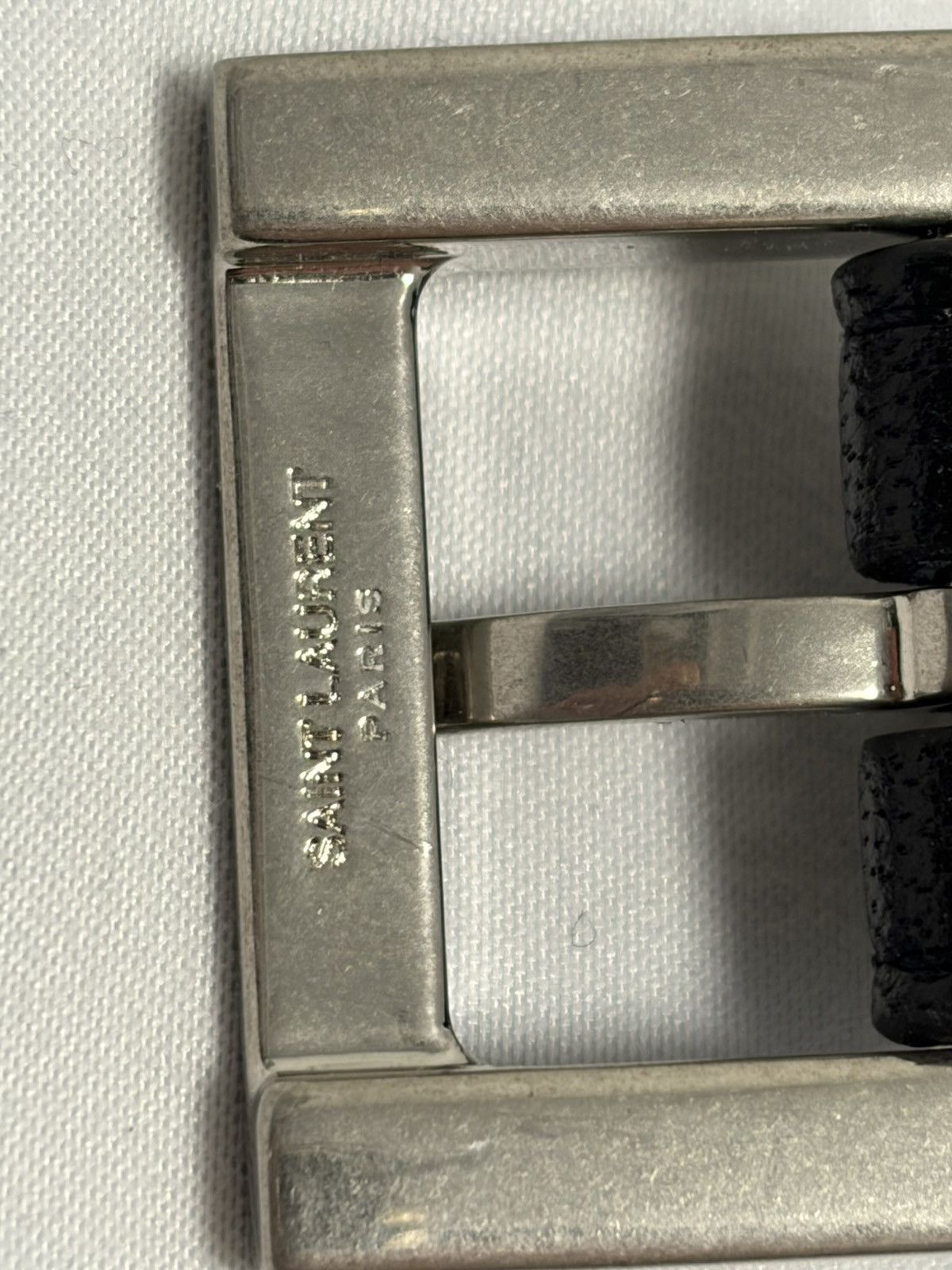Saint Laurent Paris Saint Laurent Cassandre Belt Black Size 90 Near New Size ONE SIZE - 5 Thumbnail