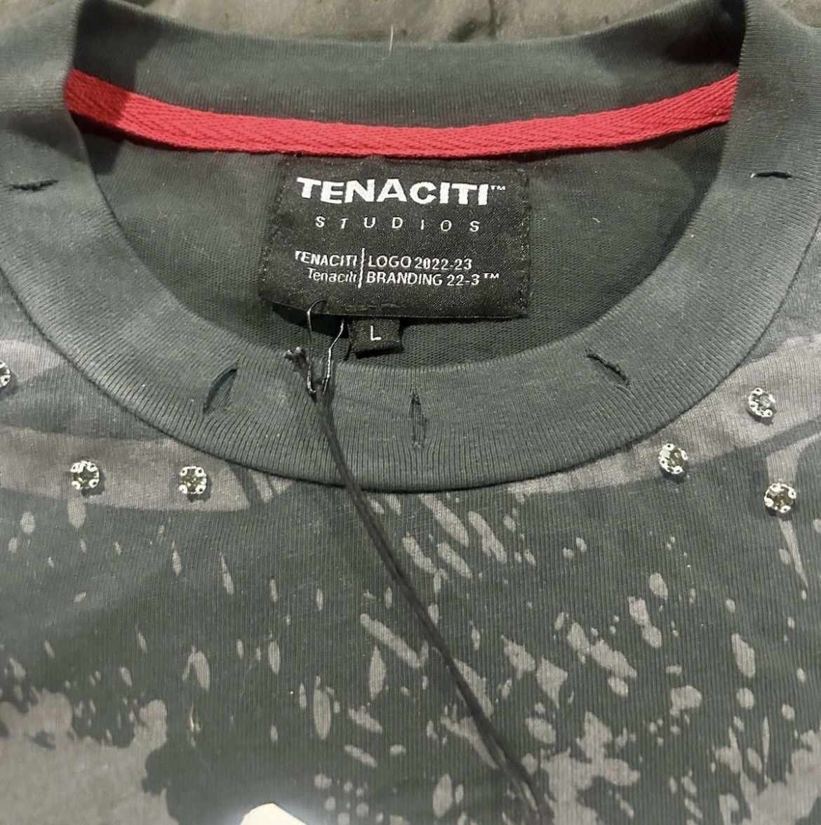 Other Tenaciti Studios Skull Graphic Studded T-Shirt Grey Size L Size US L / EU 52-54 / 3 - 9 Thumbnail