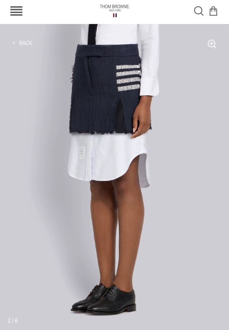 Thom Browne Thom Browne Dark blue pleated skirt with four bars Size 26" / US 2 / IT 38 - 7 Thumbnail
