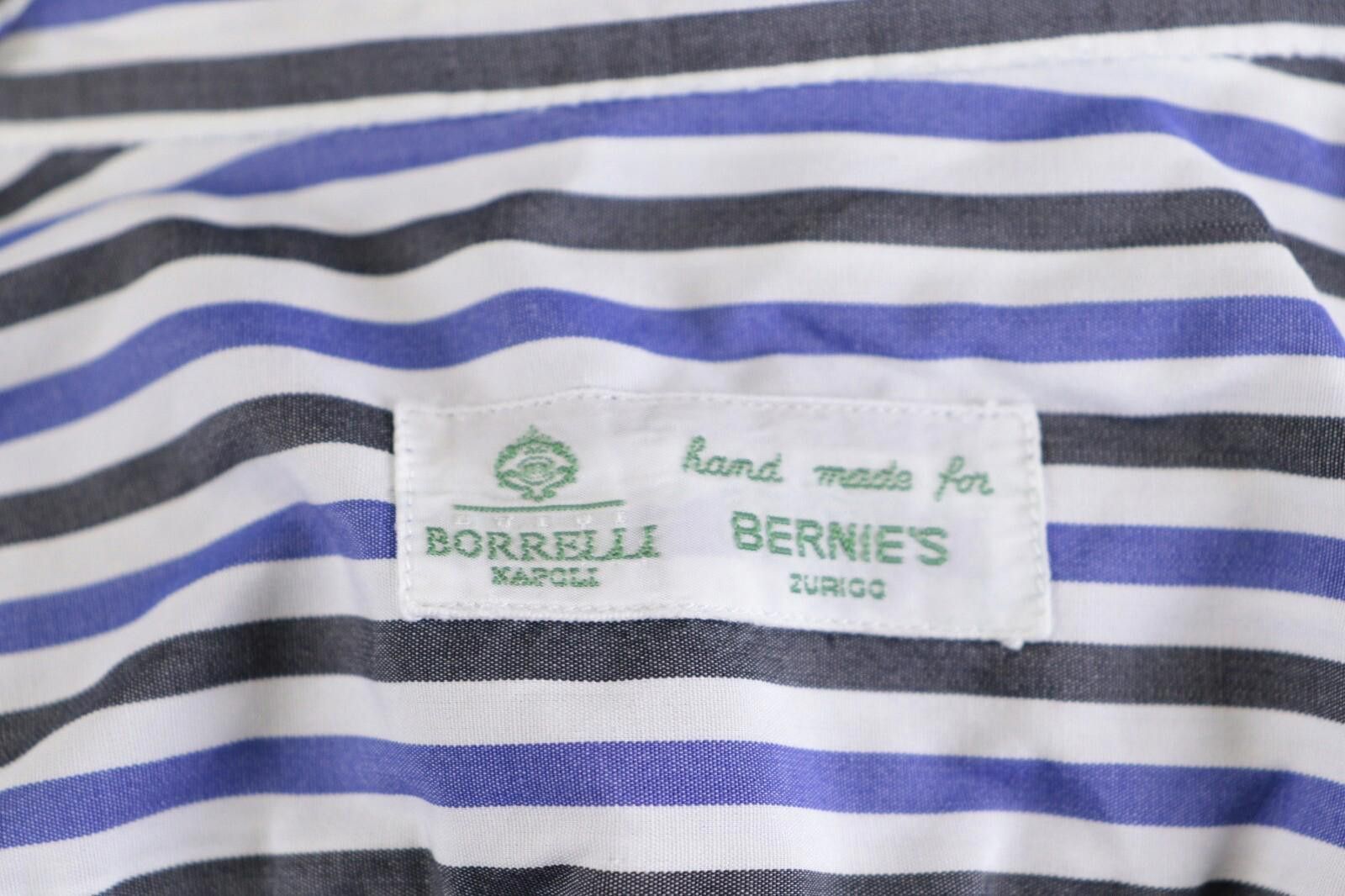 Luigi Borrelli Luigi Borrelli Bernies White-Blue-Black Shirt Size 41 16 Size US M / EU 48-50 / 2 - 8 Thumbnail