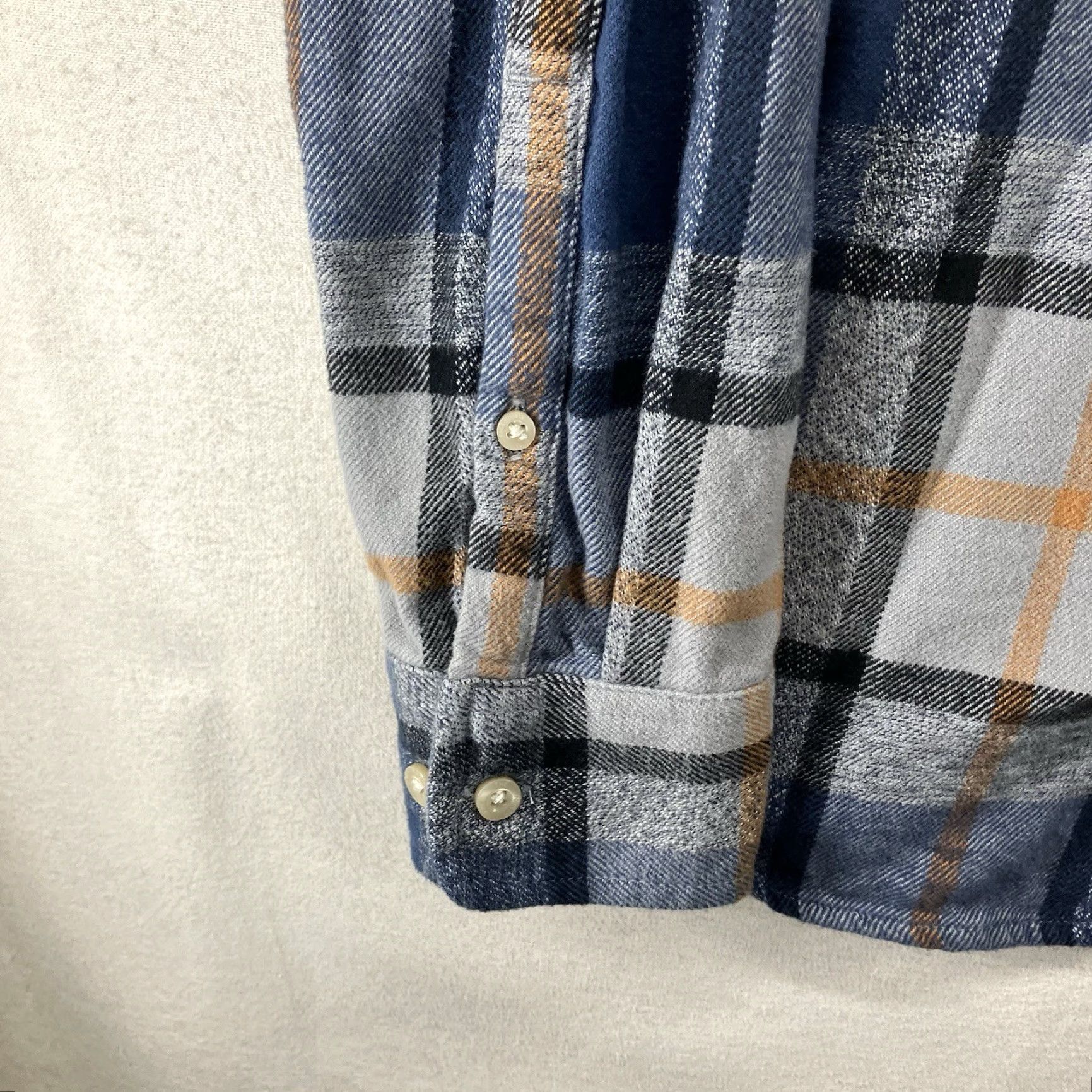 The North Face The North Face Men's Shirt Small Thick Knit Flannel Plaid Blues Grays All Cotton Size US S / EU 44-46 / 1 - 6 Thumbnail