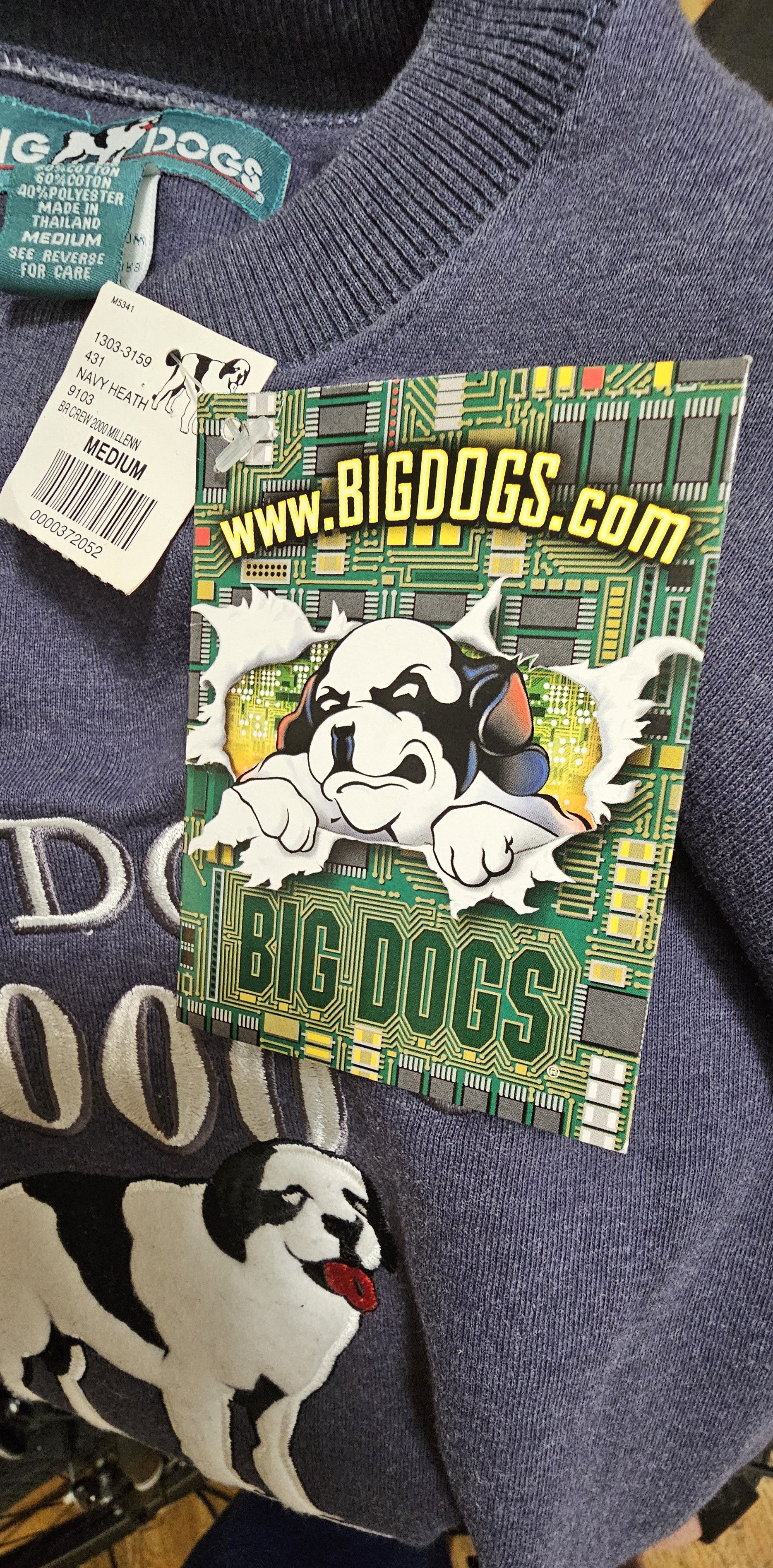 Big Dogs Vintage Big Dogs 2000 Fleece Sweatshirt Size Medium Size US M / EU 48-50 / 2 - 10 Thumbnail